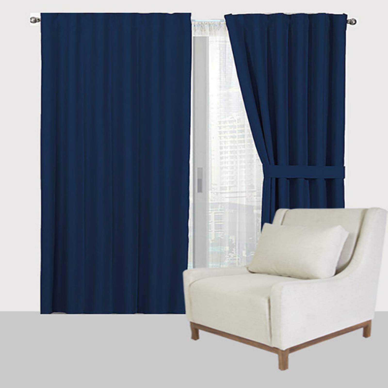 Cortinas Térmicas Black Out | Bloquean Luz, Ruido, Frio | Azules