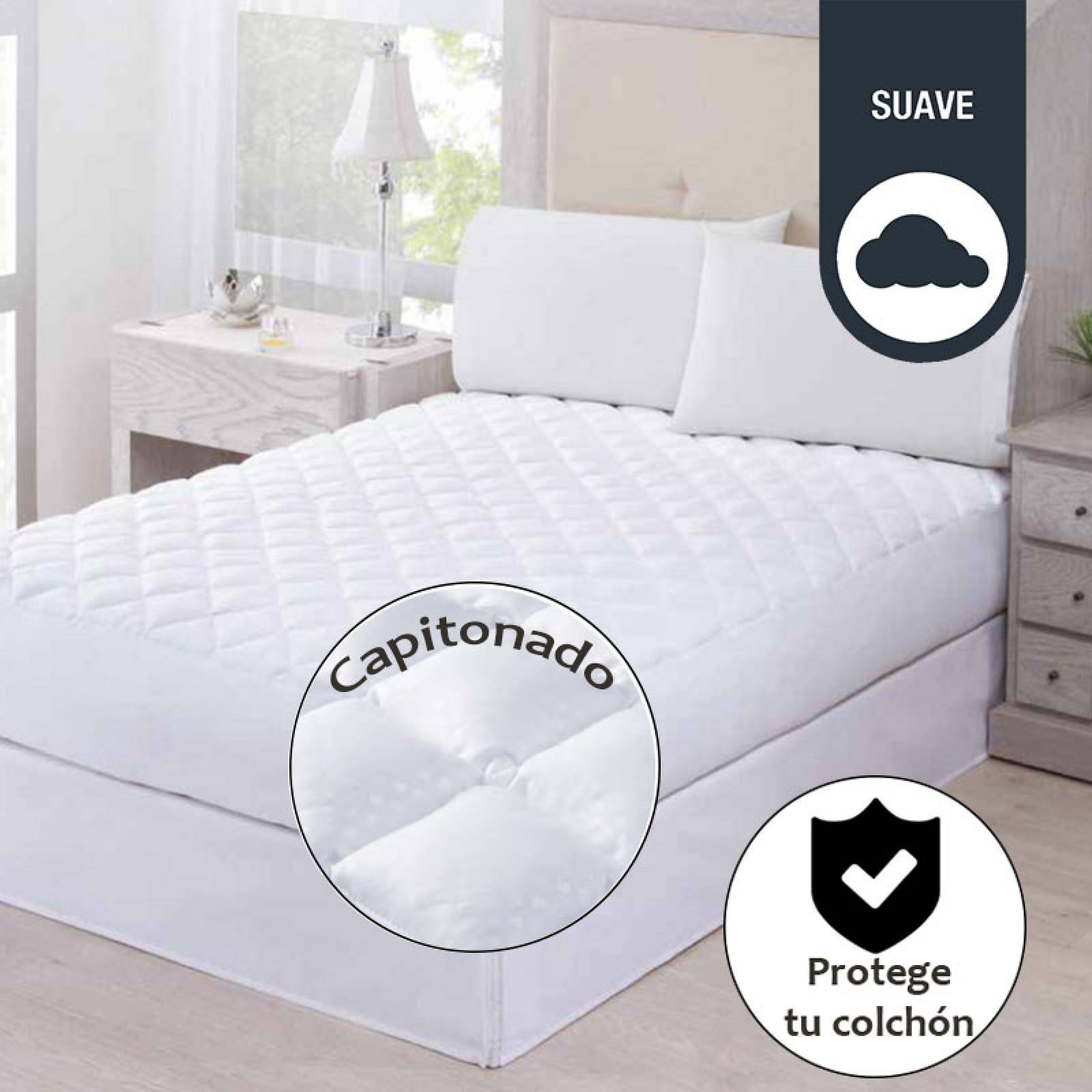 Cubre Colchon Individual Capitonado | Blando, Fácil De Lavar
