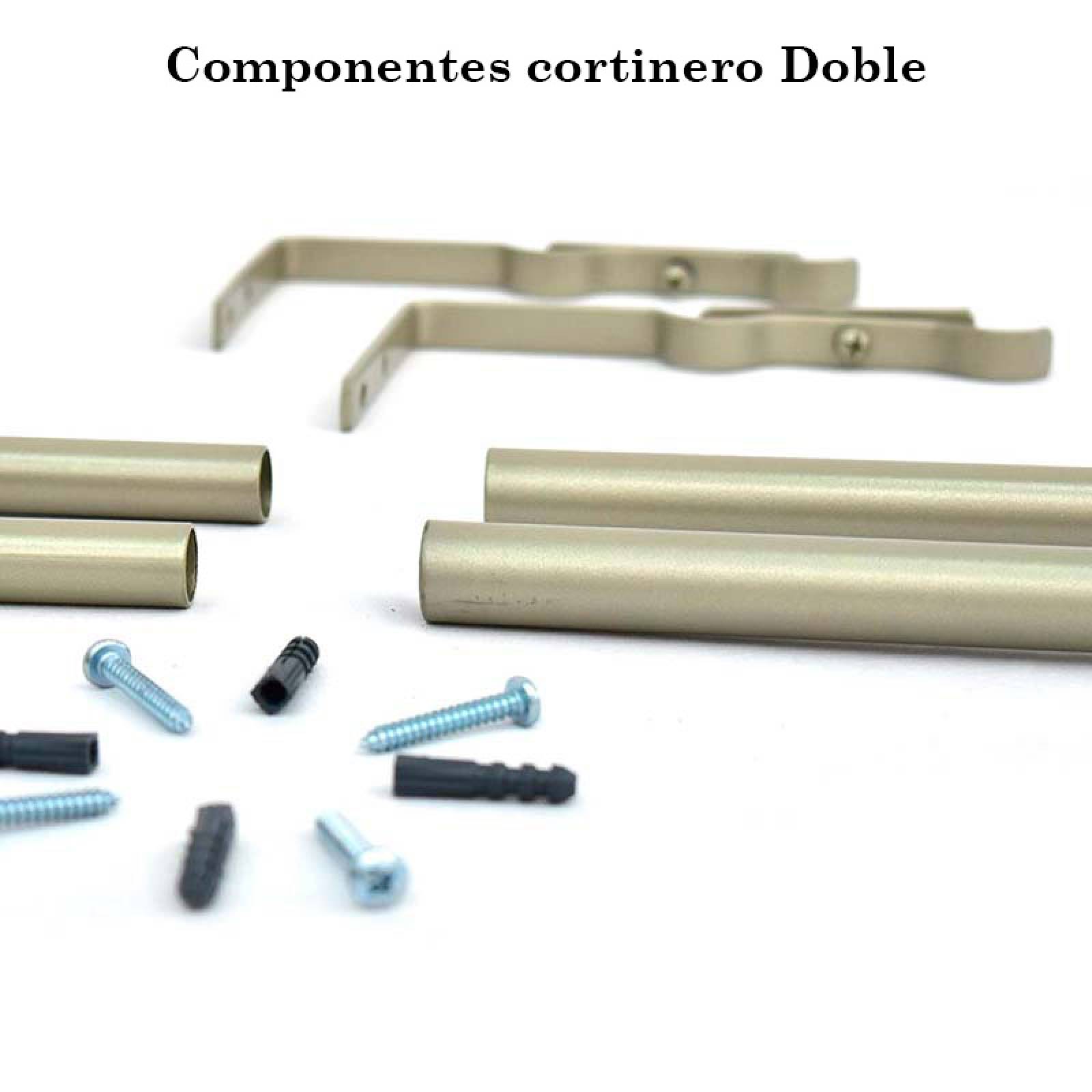 Set De Cortinas Para Sala | Cortinas Blackout Beige + Traslúcidas + Cortinero