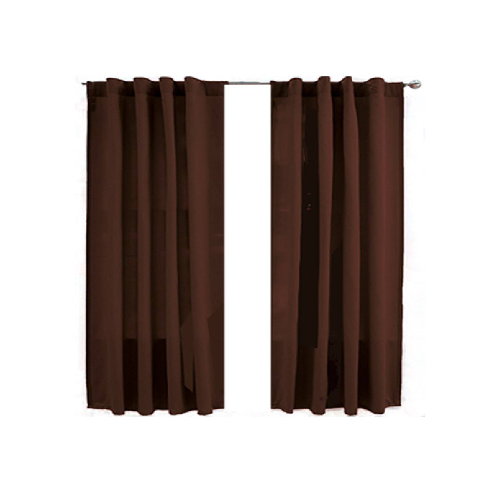 Set De Cortinas Para Recámara | Cortinas Blackout Cafés + Traslúcidas