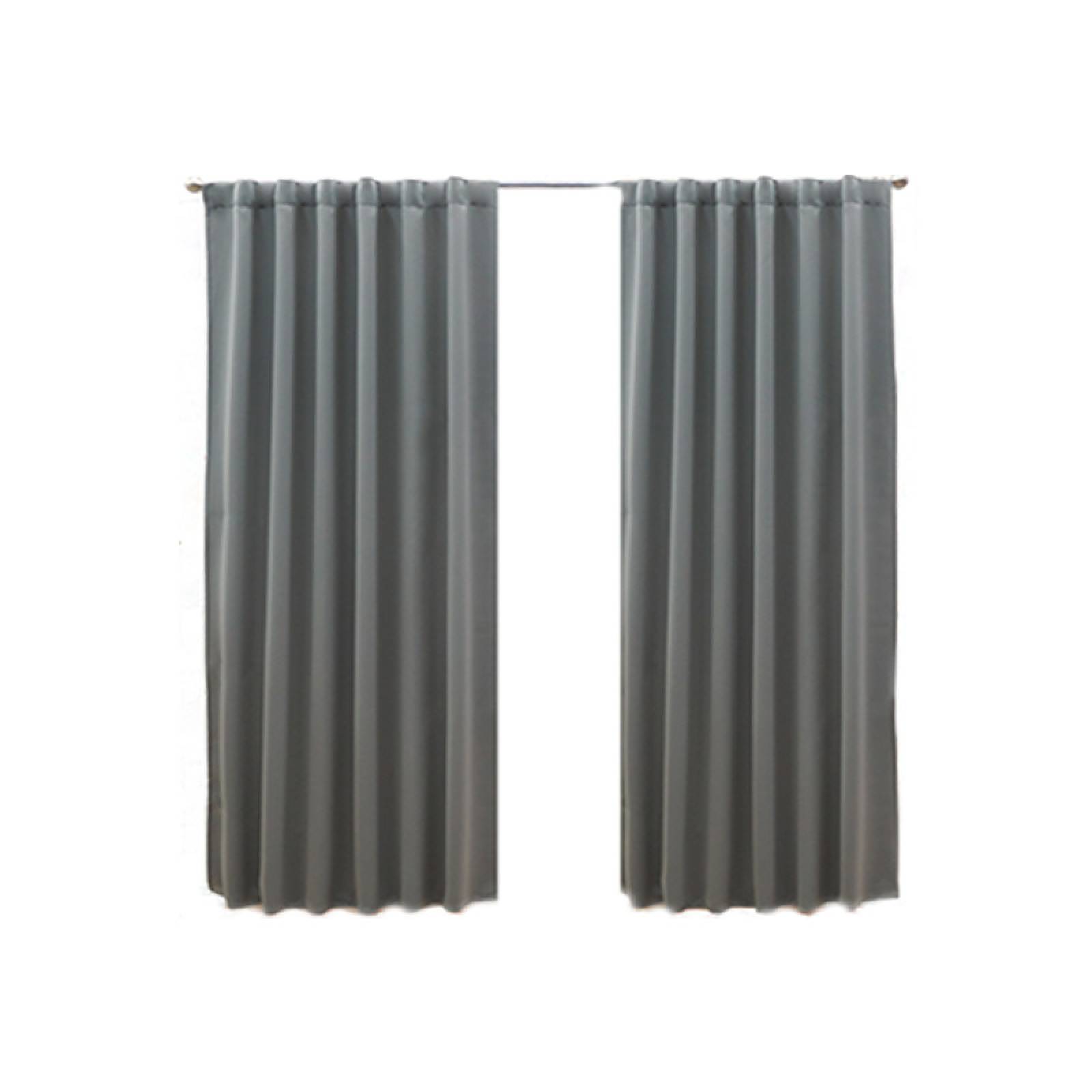 Set De Cortinas Para Recámara | Cortinas Blackout Grises + Traslúcidas