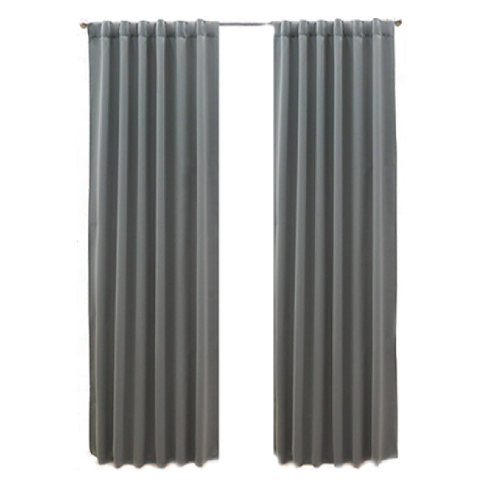 Set De Cortinas Para Sala | Cortinas Blackout Grises + Traslúcidas