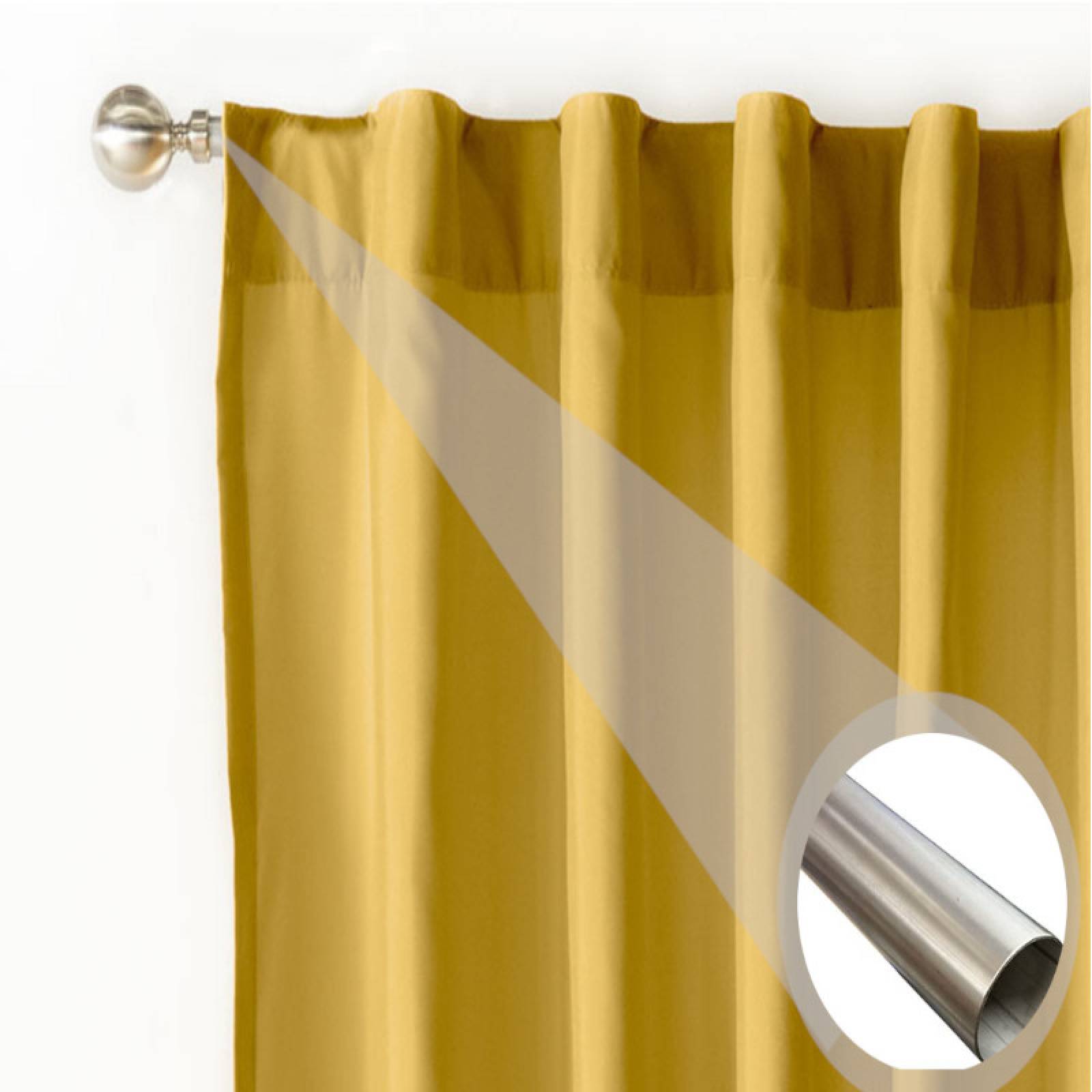 Cortinero Ajustable Sencillo | Cortinero Moderno | Color Plateado | De 1.00 m a 1.80 m