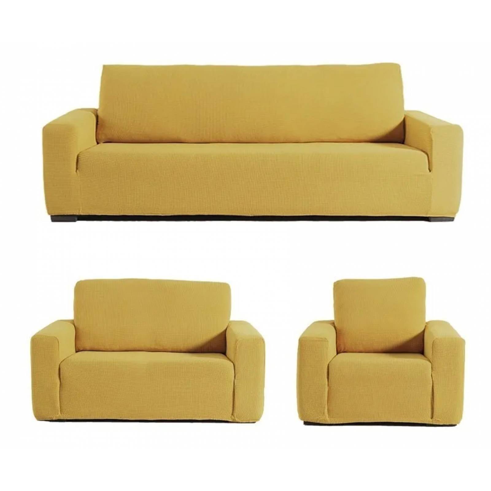 DESC Cubresalas Amarillo | Fundas Elásticas | Set Completo