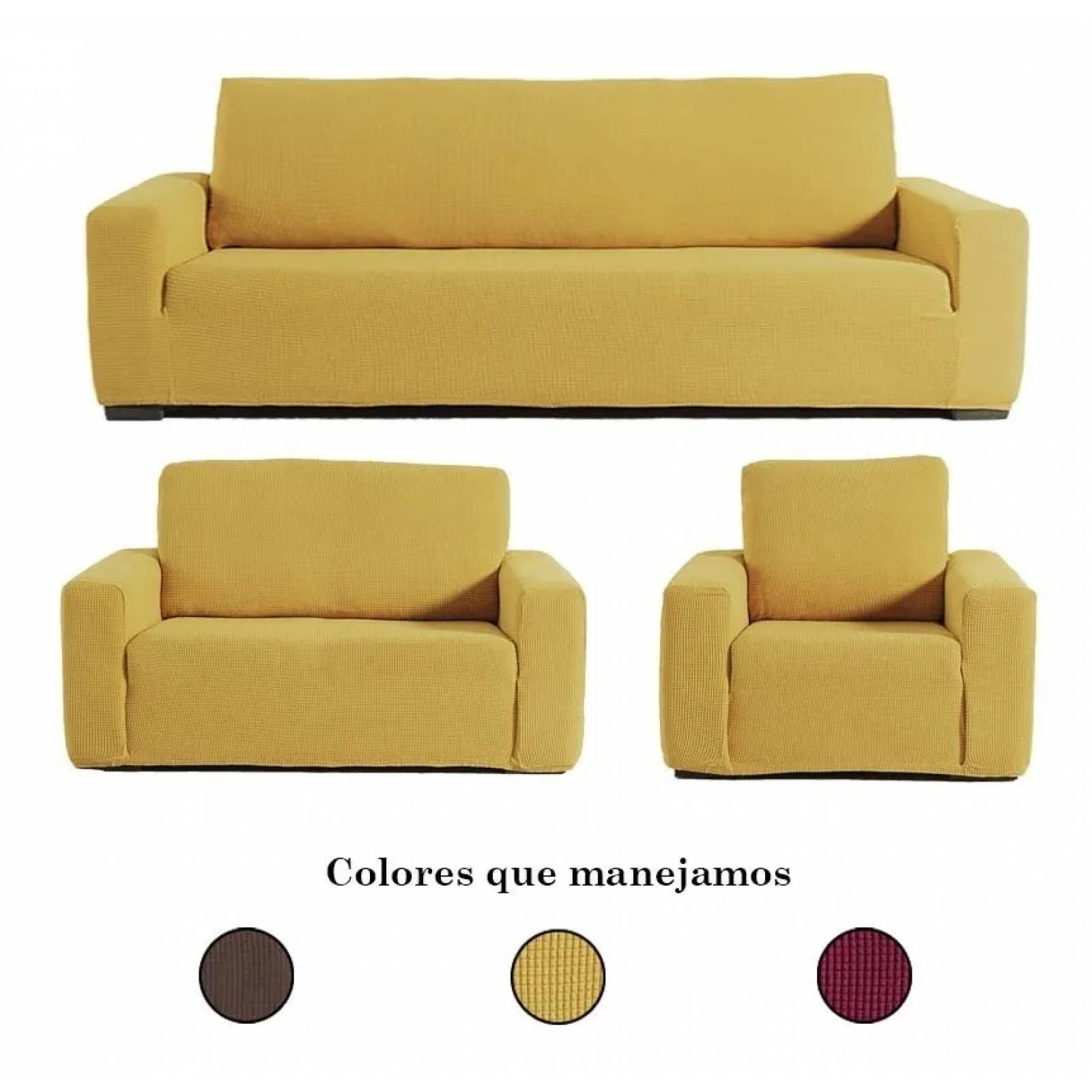 DESC Cubresalas Amarillo | Fundas Elásticas | Set Completo