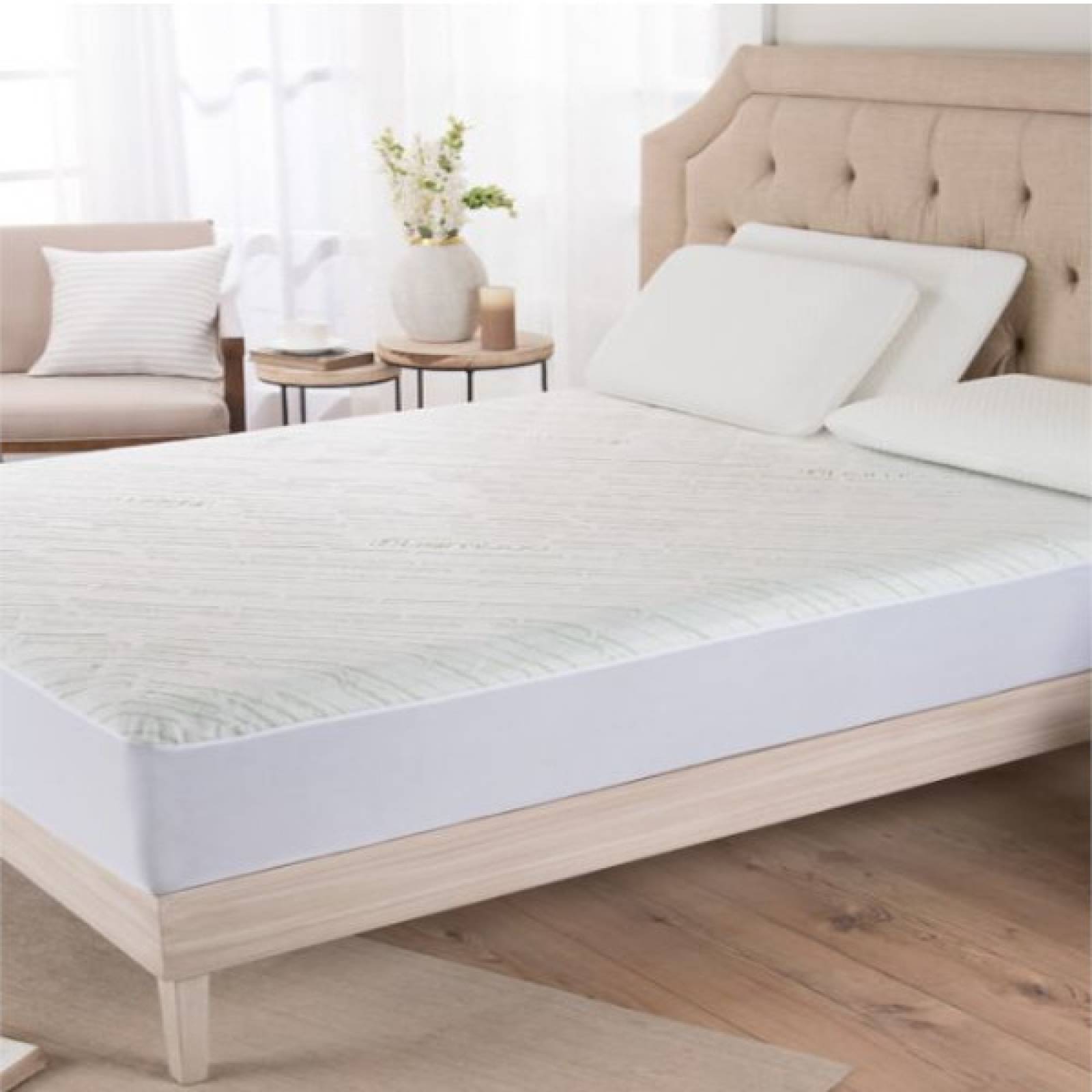 Protector de Colchon Impermeable Individual | Cubre colchón de Bambú | Fresco