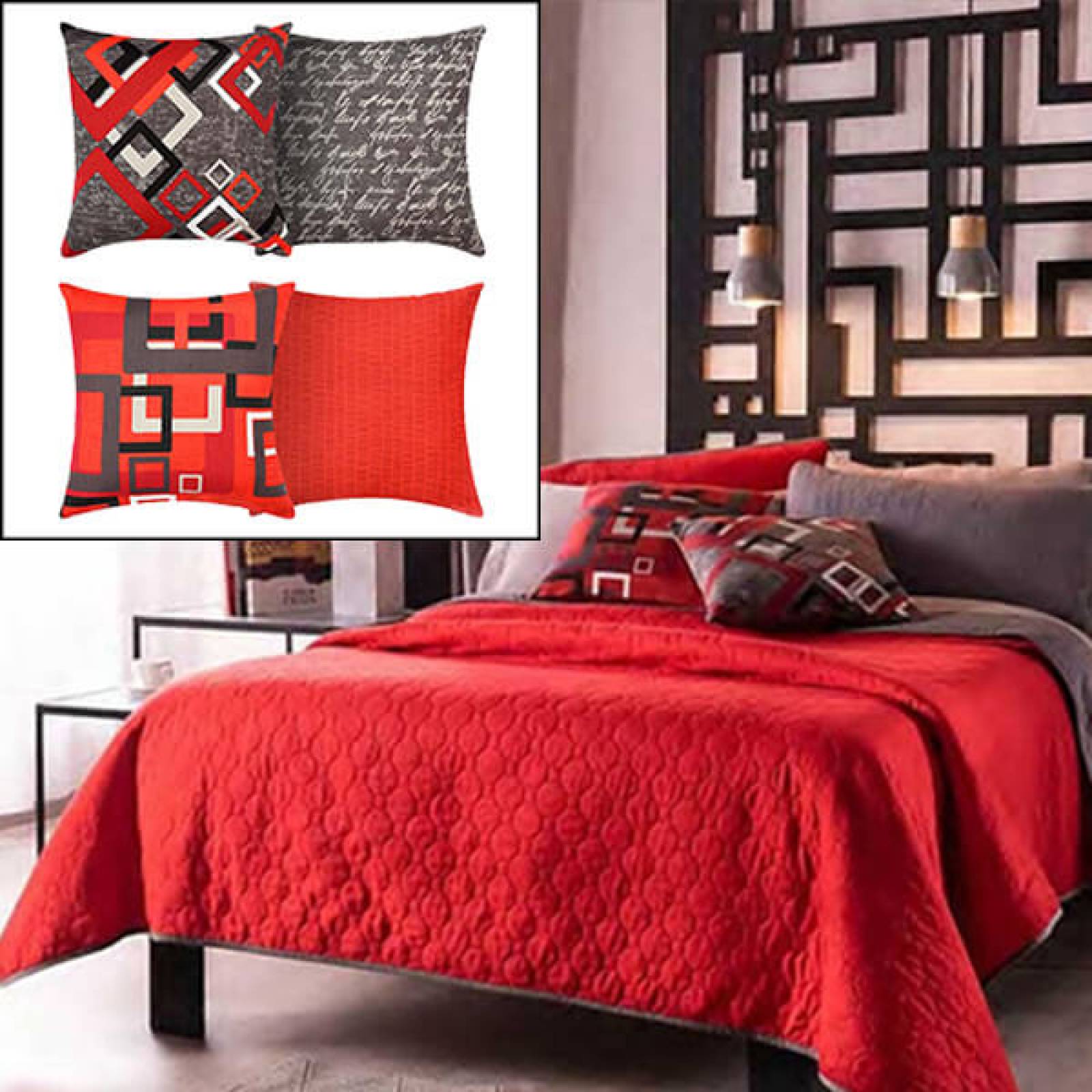 Set De Cojines Decorativos Para Cama | Doble Vista | 2 Pzas