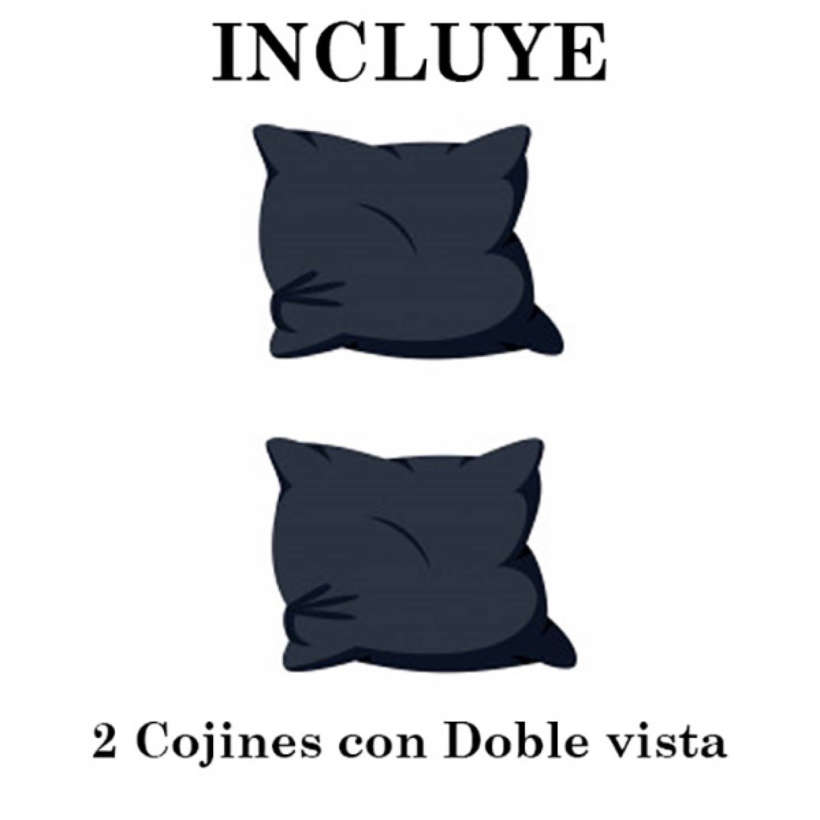 Set De Cojines Decorativos Para Cama | Doble Vista | 2 Pzas