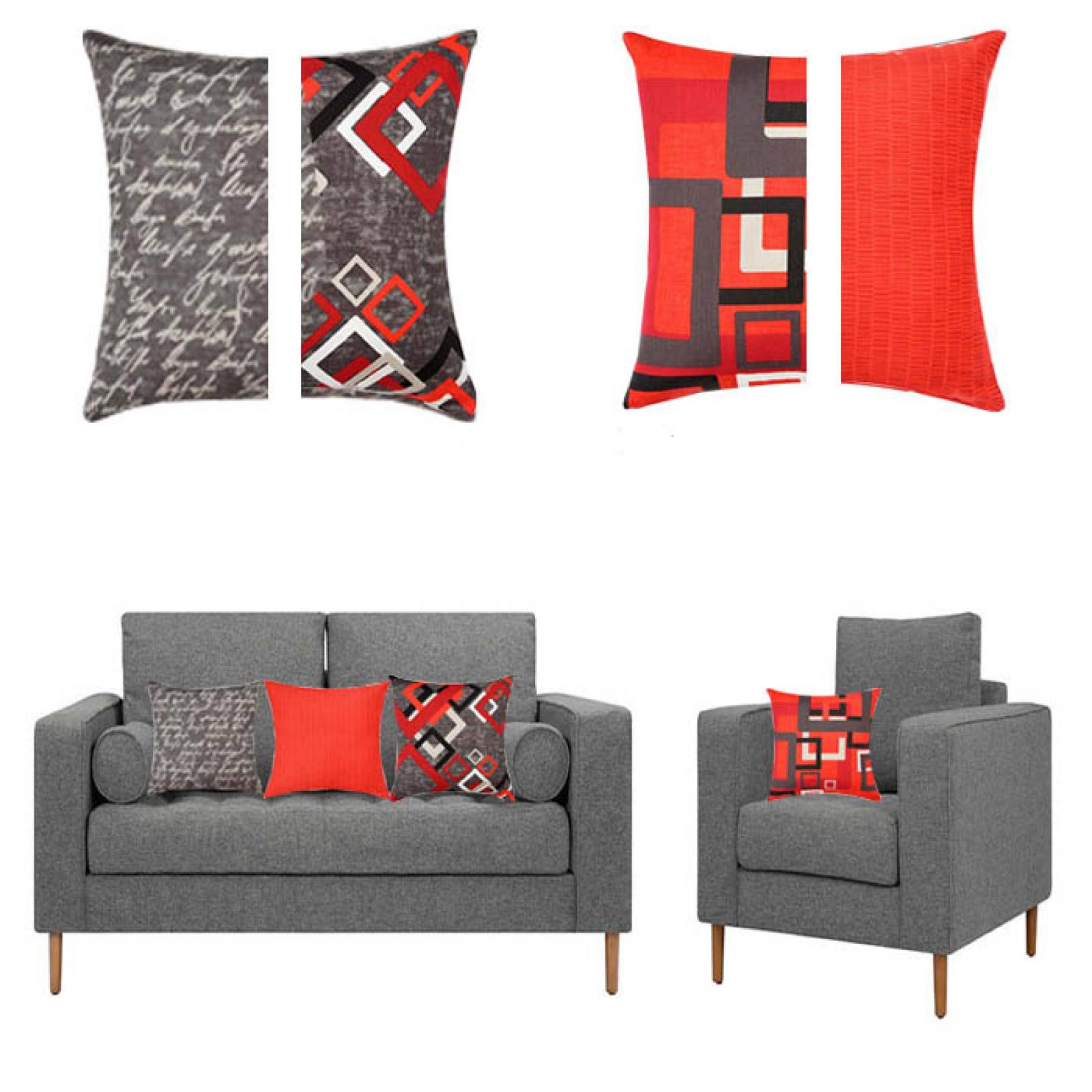 Set De Cojines Decorativos Para Sala | Doble Vista | 4 Pzas