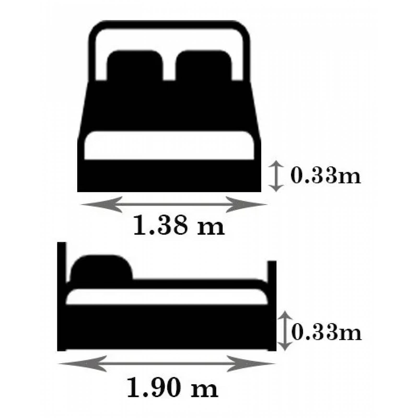 Rodapie De Cama Matrimonial Gris Concord | Faldón Para Colchón