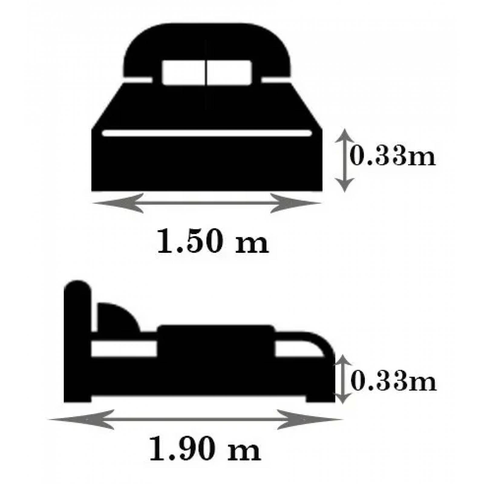 Rodapie De Cama Queen Gris Vianney | Faldón Para Colchón