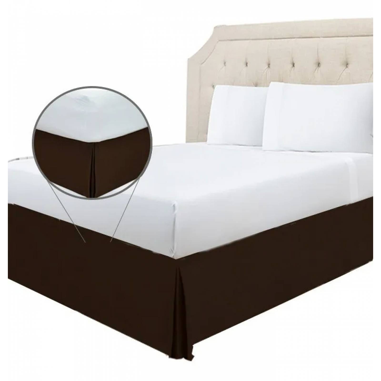 Rodapie De Cama King Café Vianney | Faldón Para Colchón