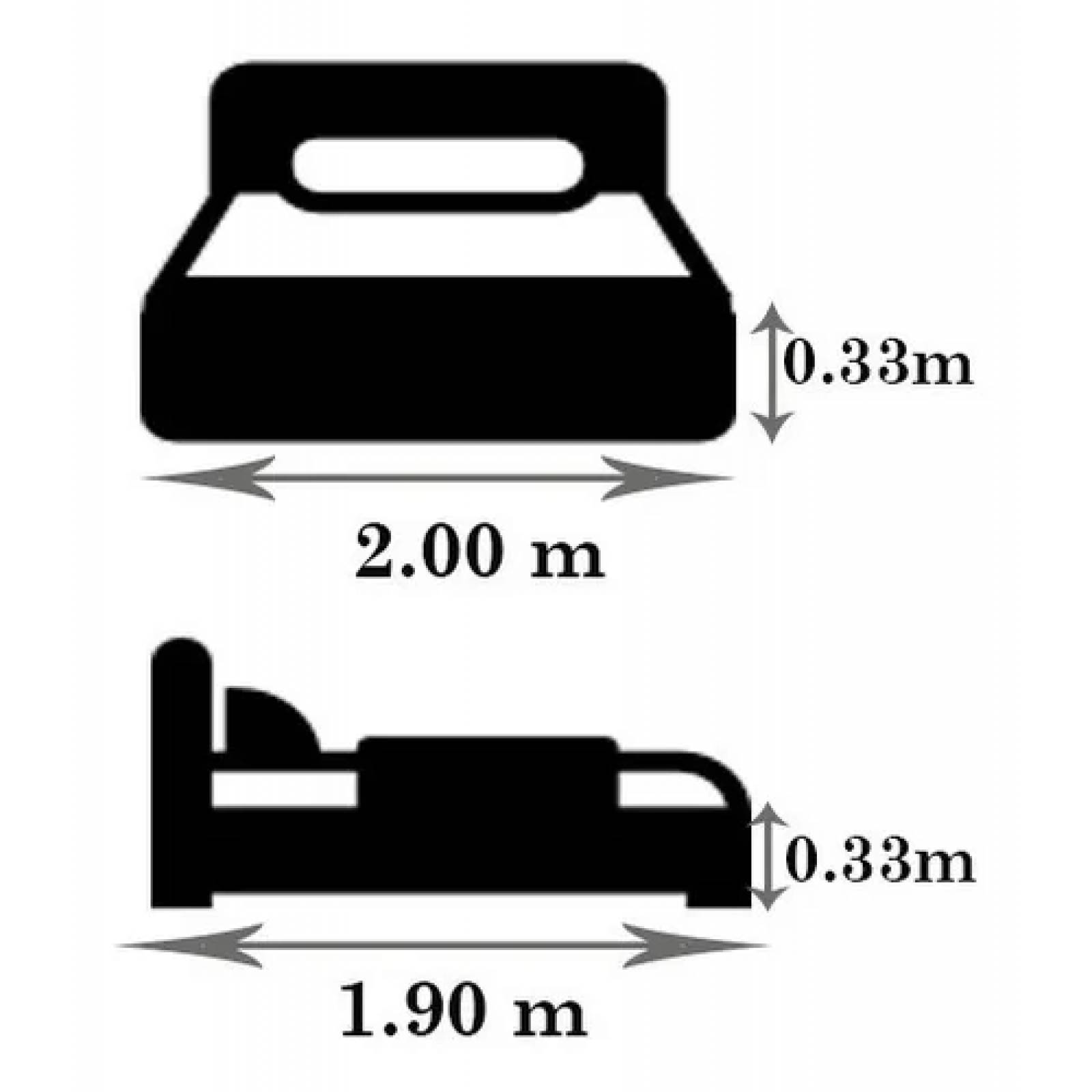 Rodapie De Cama King Gris Vianney | Faldón Para Colchón