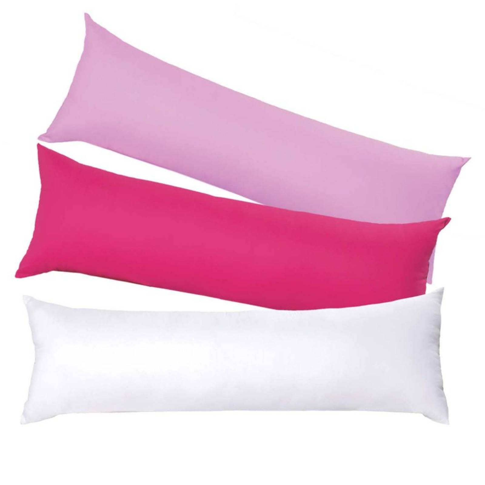 Almohada Abrazable Cuerpo Completo | 3 Fundas Incluidas |Rosa, Fiusha y Blanca