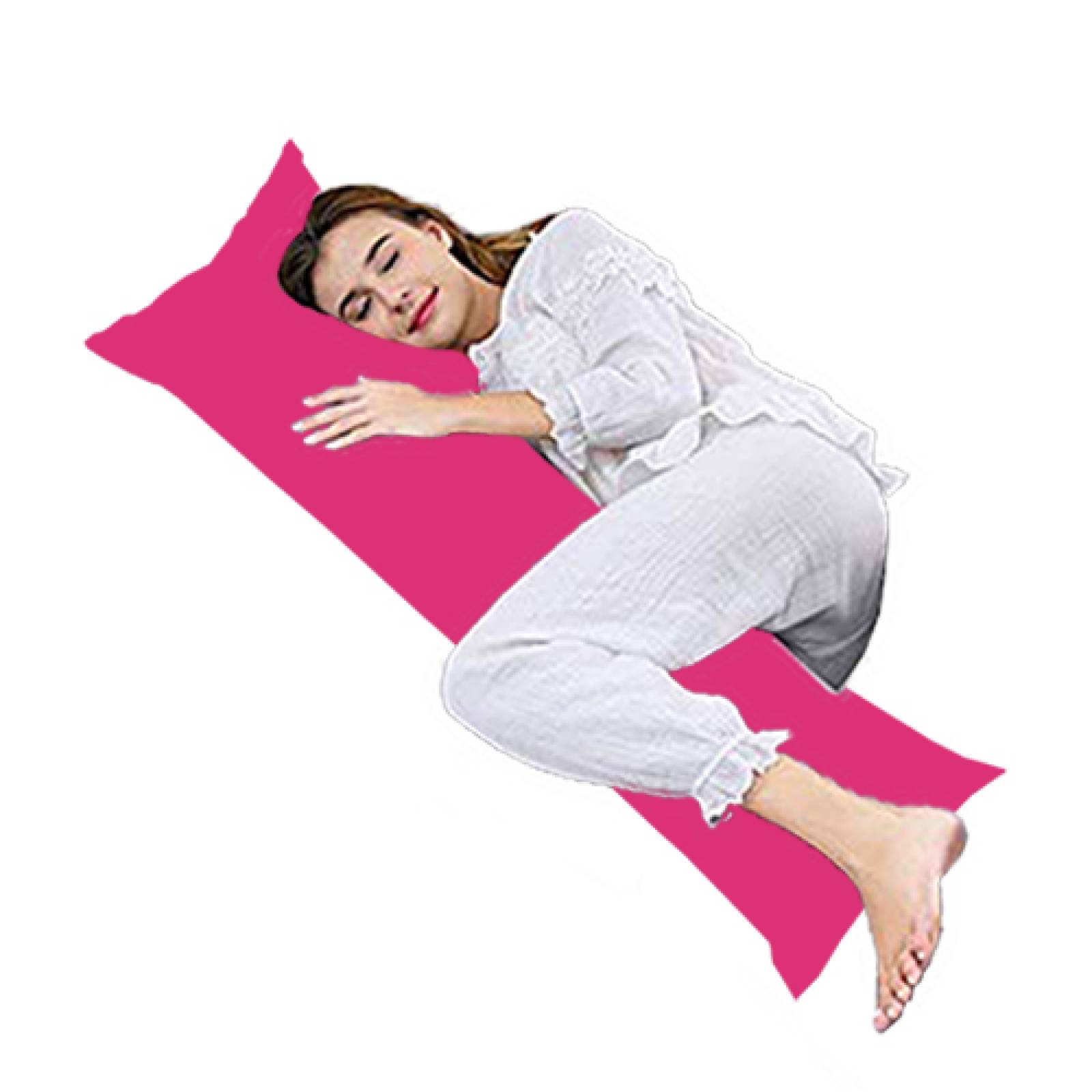 Almohada Abrazable Cuerpo Completo | 3 Fundas Incluidas |Rosa, Fiusha y Blanca