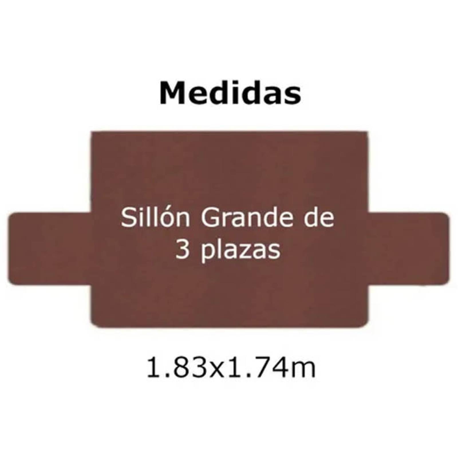 DESC Protector de sala Café Doble Vista Beige |  Para sillón grande/sofá  |Tela resistente repelente