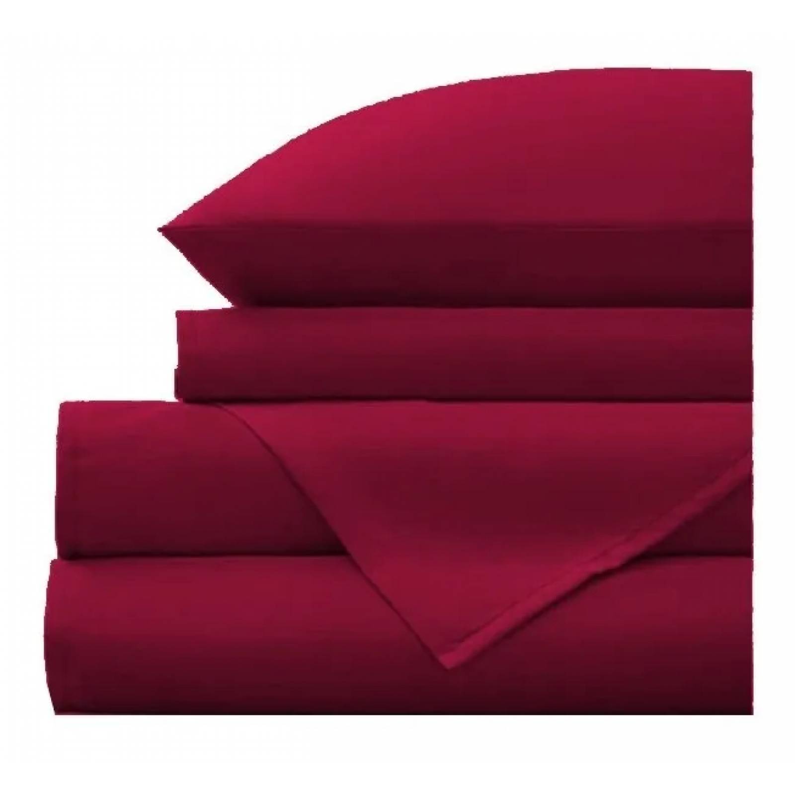 Juego De Sábanas King Size, Durables Y De Uso Rudo | Color Vino