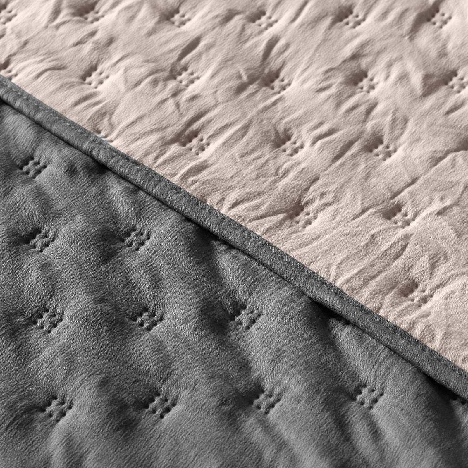 Funda para sillón mediano gris - beige | Protector para sala loveseat: doble vista, repelente | Forro para sillón 2 plazas