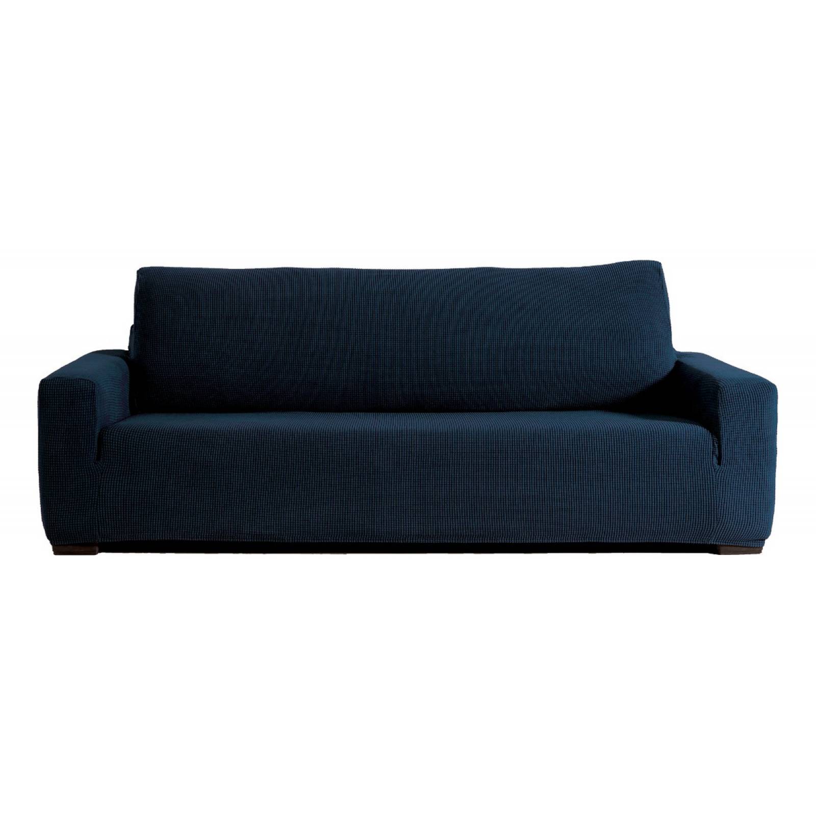 Elástica funda para sillón grande azul marino | Protector para sala sofa | Forro para sillón 3 plazas
