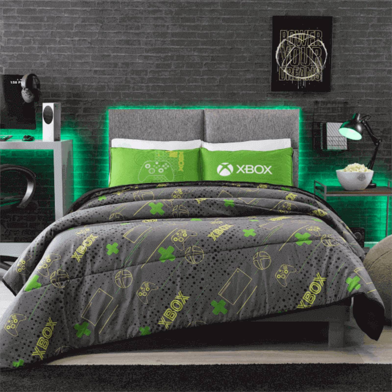 Edredon individual xbox, gamer, videojuegos c/ funda