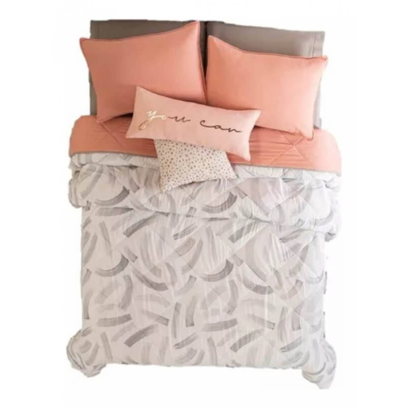 Edredón queen size para niñas doble vista c/ funda y cojin