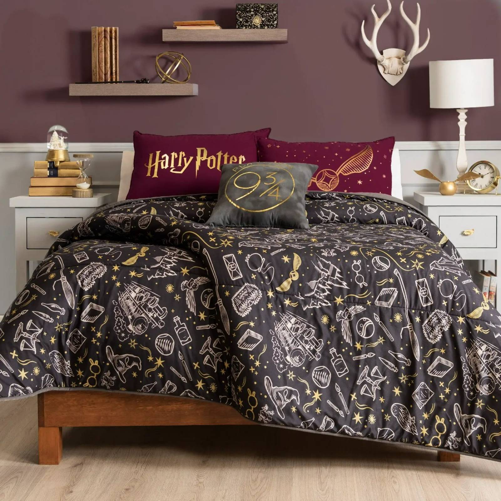 Edredón Harry Potter matrimonial con fundas y cojines
