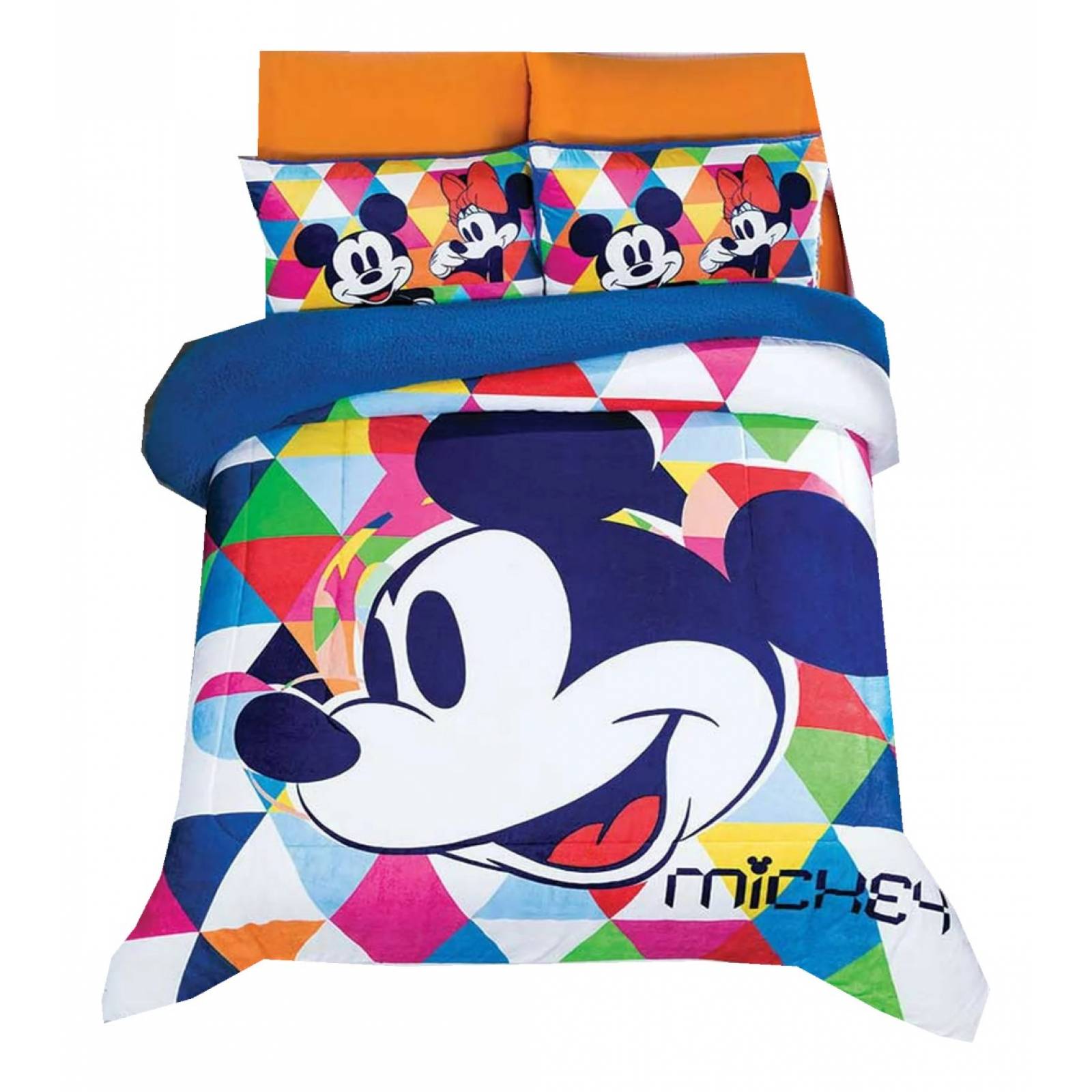Edredon aborregado Matrimonial. Cobertor ninos Disney Mickey
