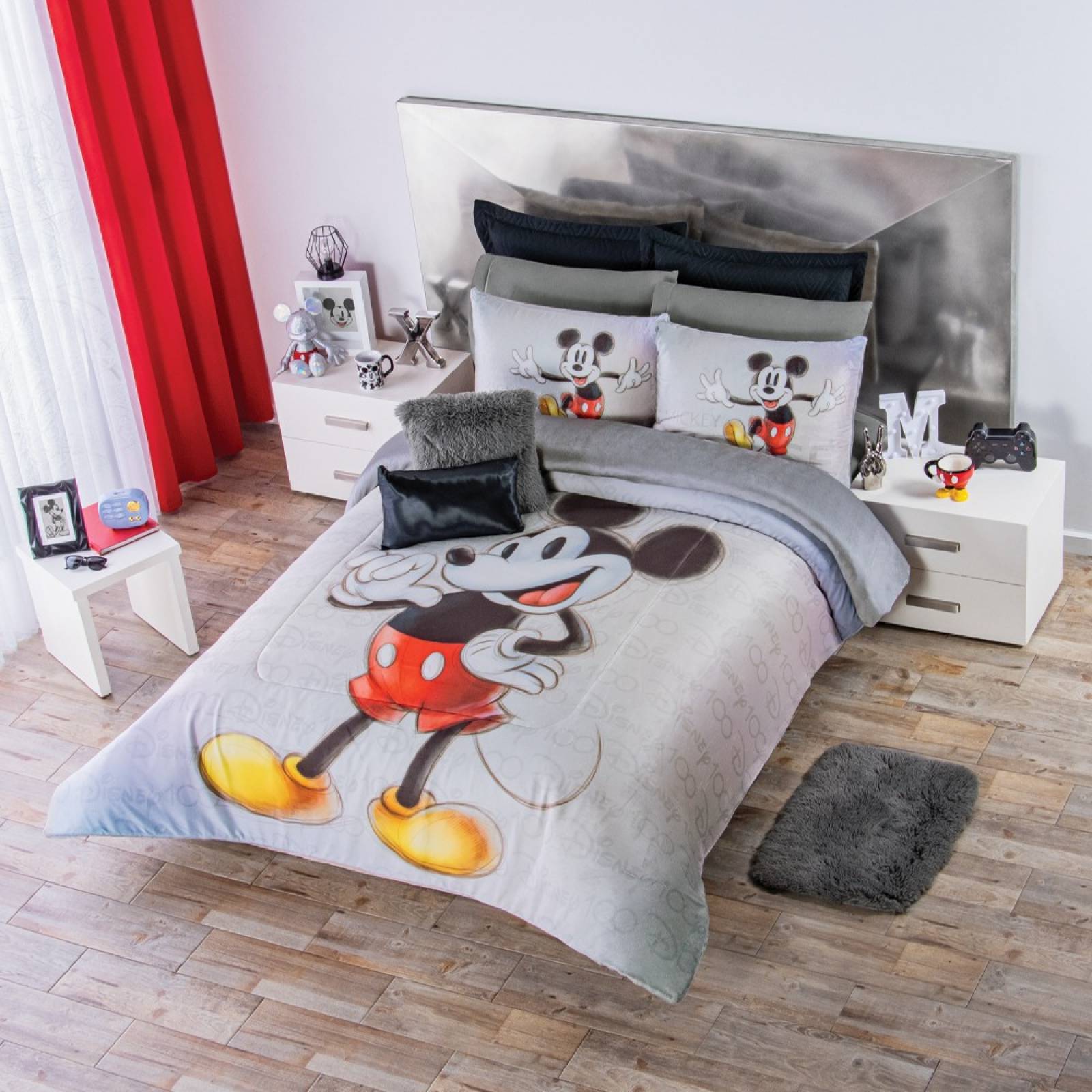 Edredon aborregado Matrimonial. Cobertor ninos  Disney Mickey