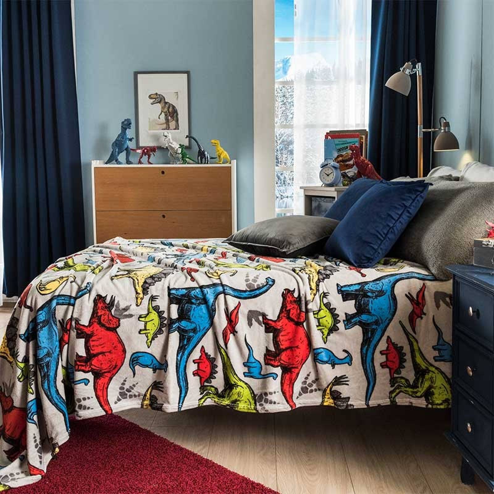 Cobija matrimonial dinosaurios. Cobertor ligero