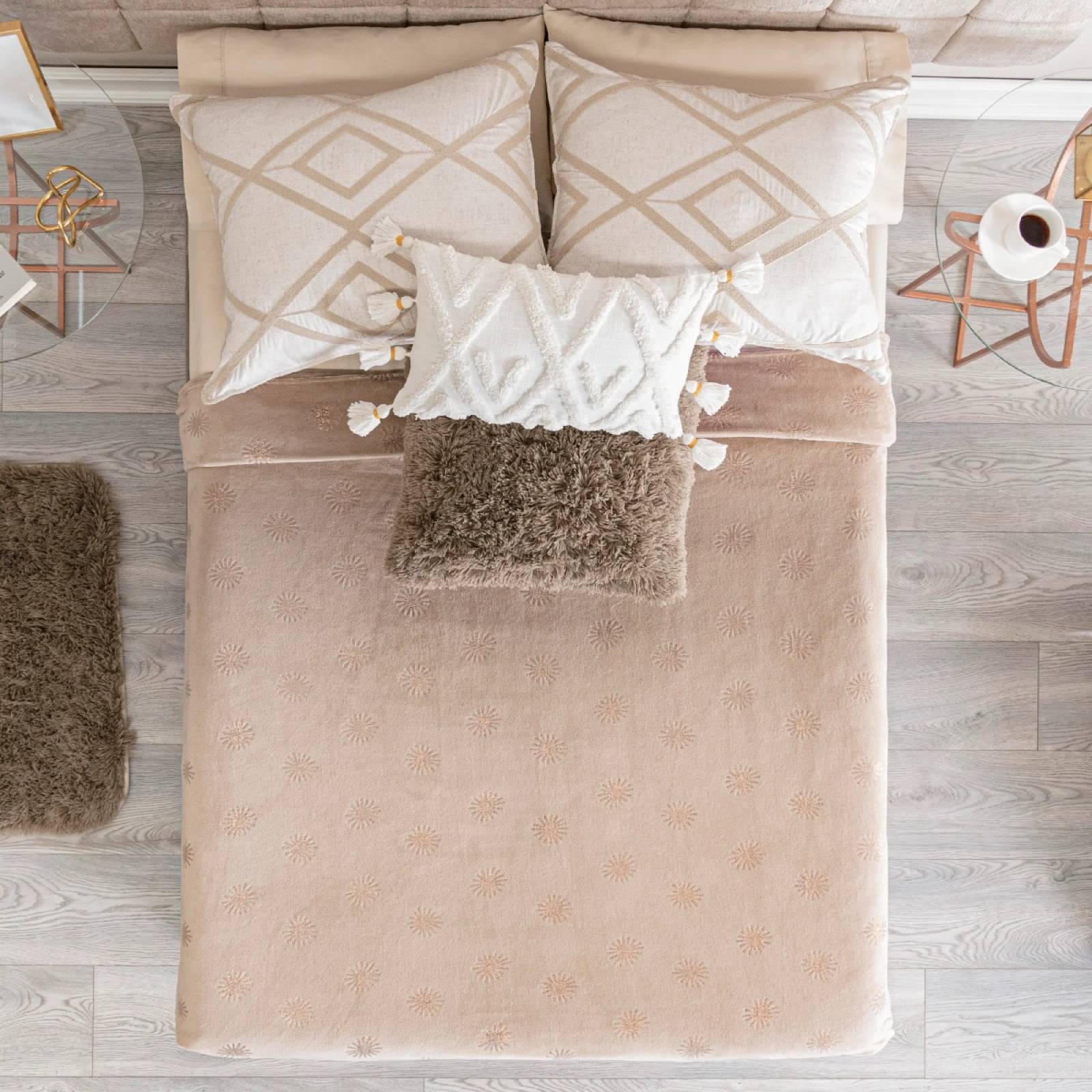 Cobija king ligera con estrellas brillantes