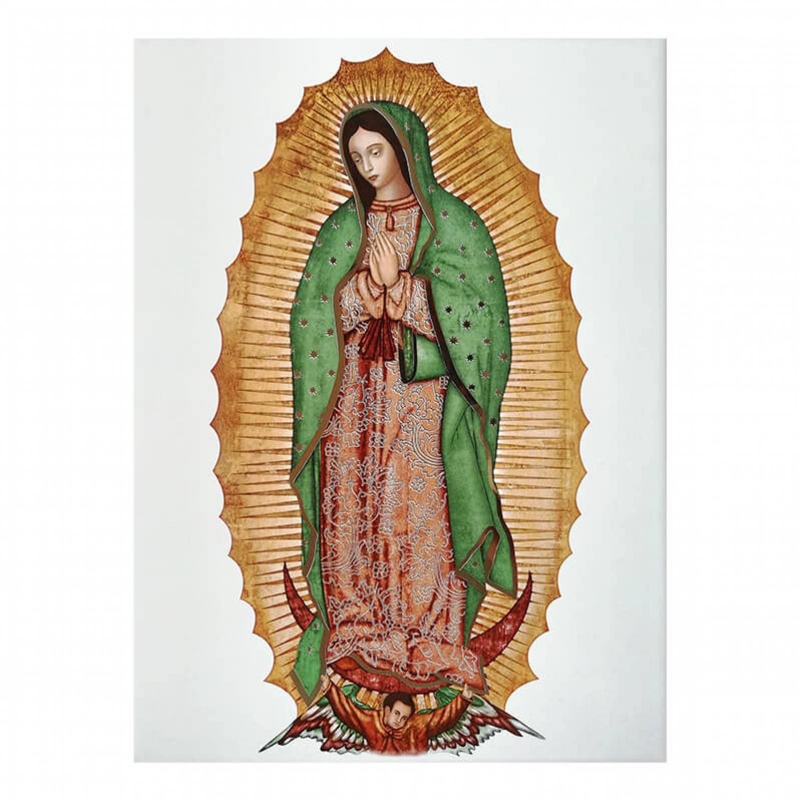 Virgen de Guadalupe Imagen en Azulejo 20x30cm