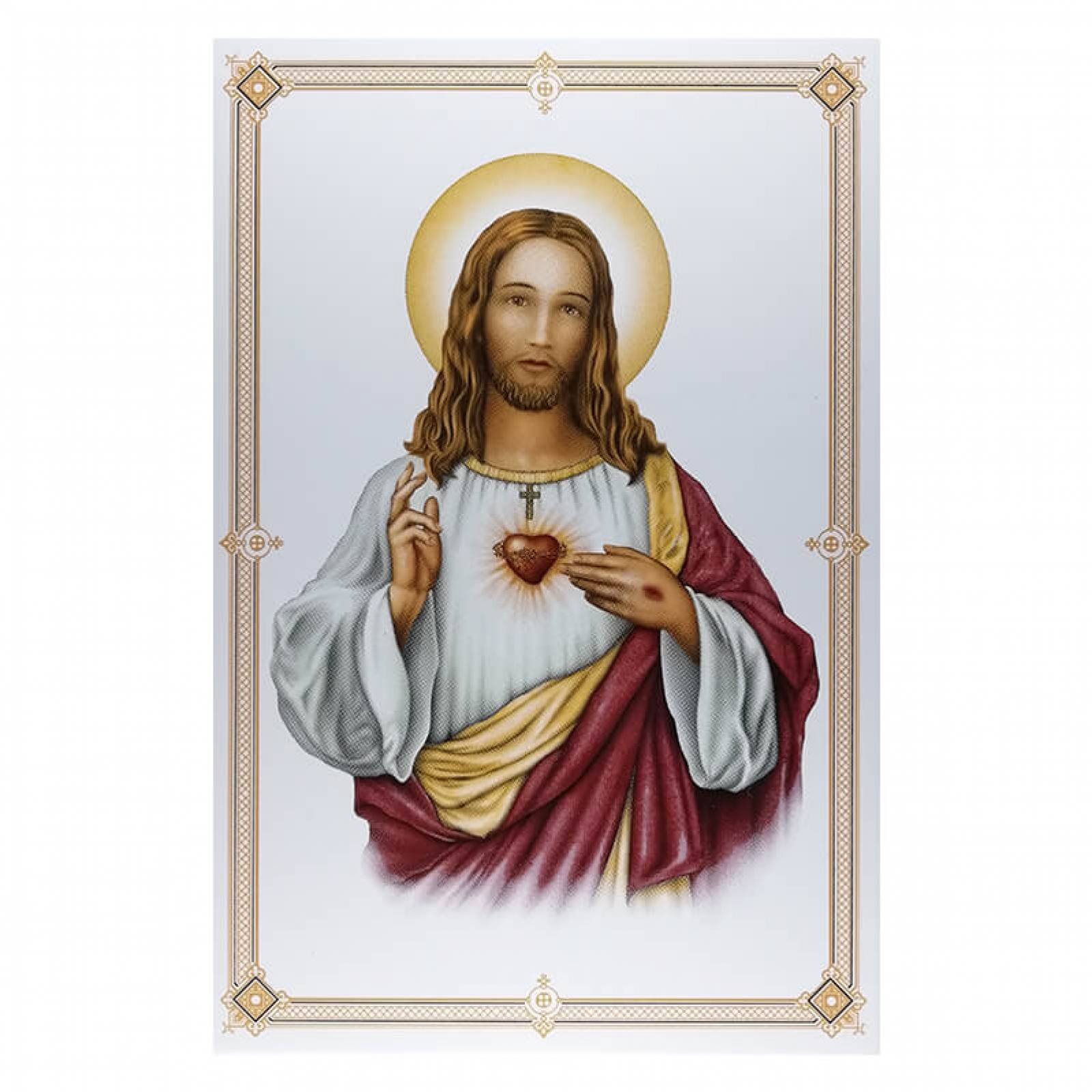 Sagrado Corazón de Jesús Imagen en Azulejo 20x30 cm