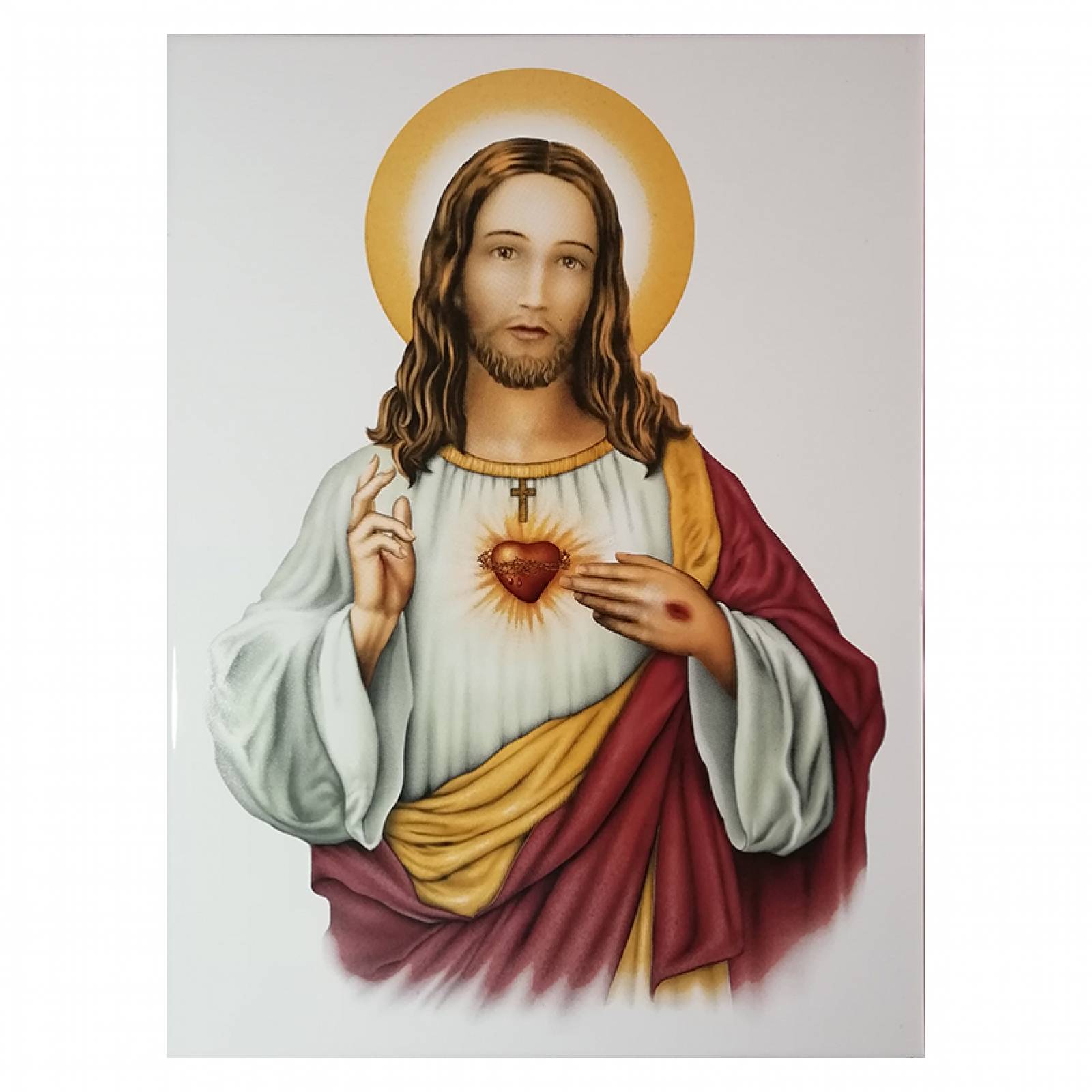 Sagrado Corazón de Jesús Imagen en Azulejo 35x50 cm