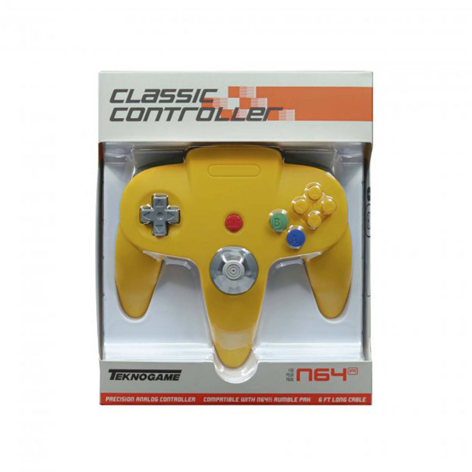 Control para Nintendo 64 N64 Amarillo / Azul Tecknogame