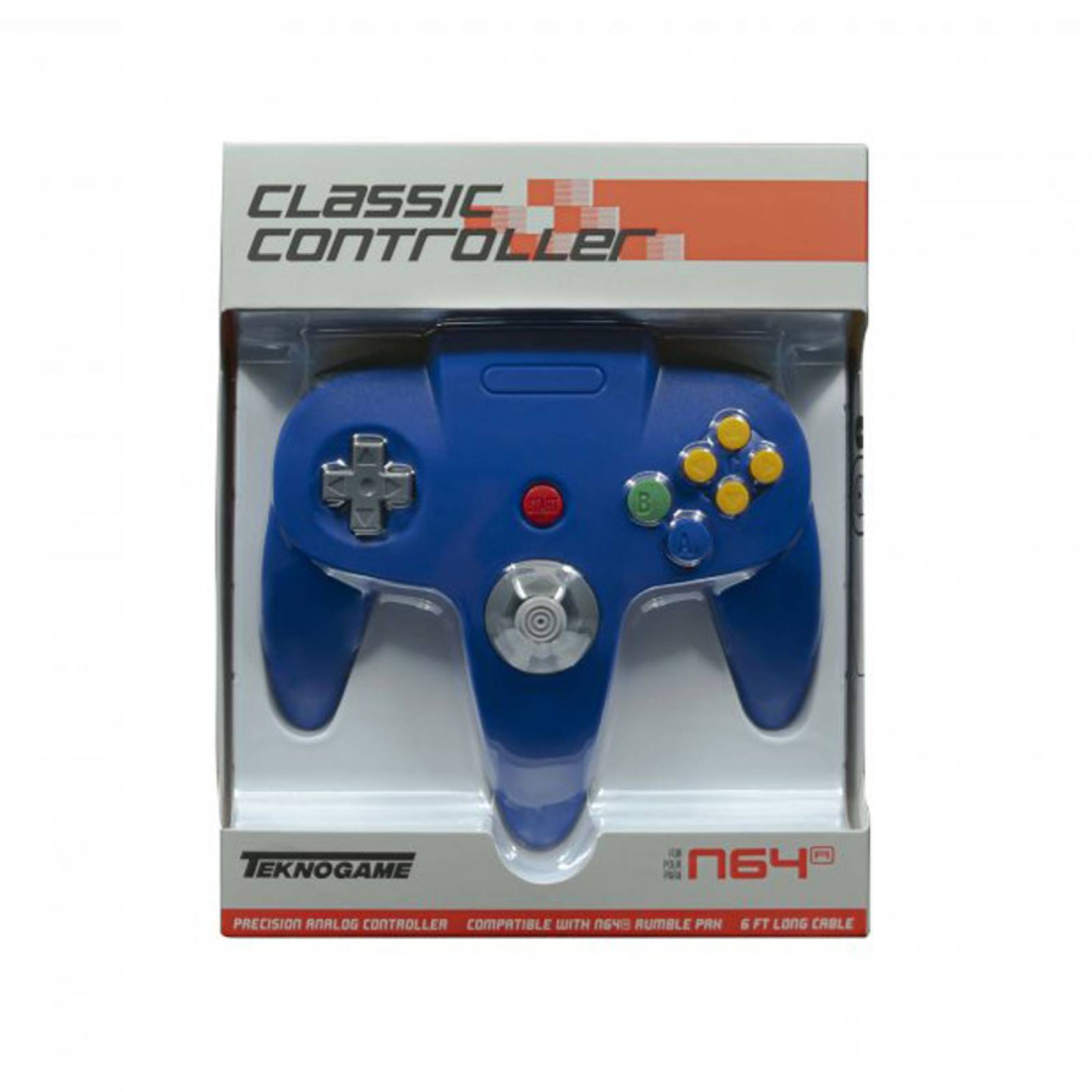 Control para Nintendo 64 N64 Azul Tecknogame