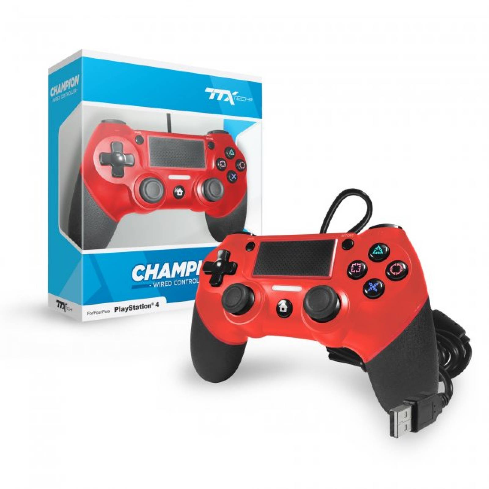 Control Alambrico para PS4 Champion Rojo TTX TECH
