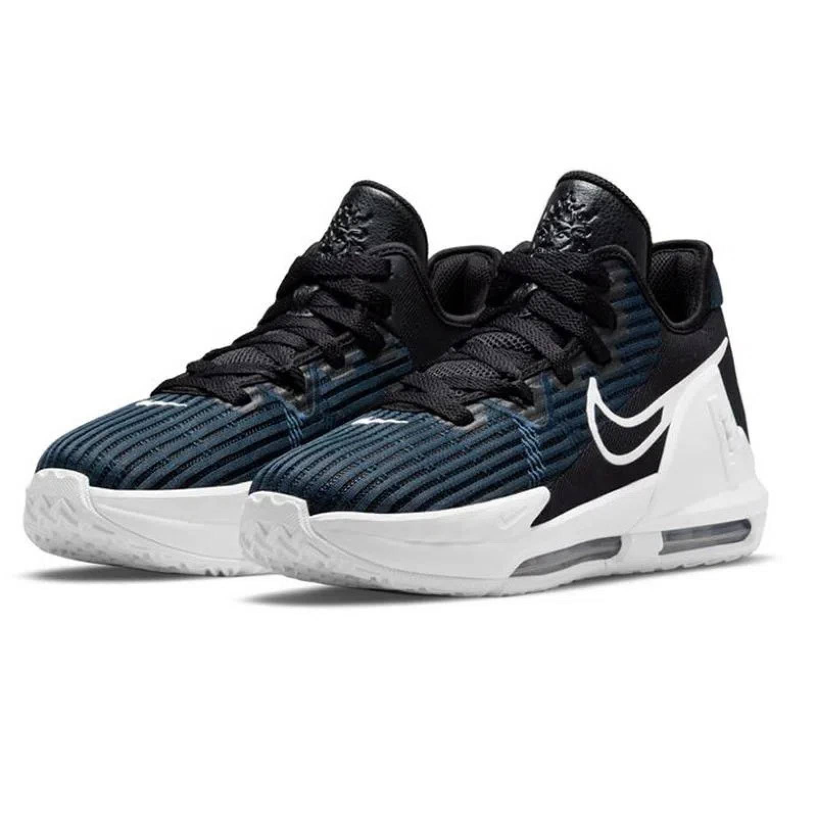 Tenis Nike Lebron Witnes 6 Azul Marino Blanco de Ninos