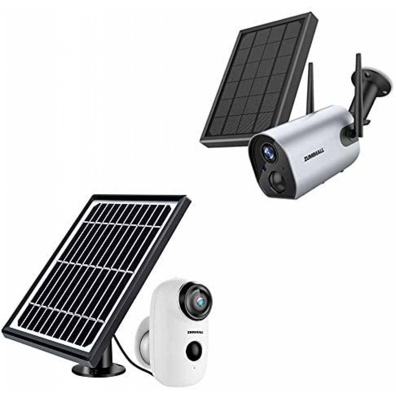 Cámara de Seguridad ZUMIMALL WiFi 1080P Recargable Plateado