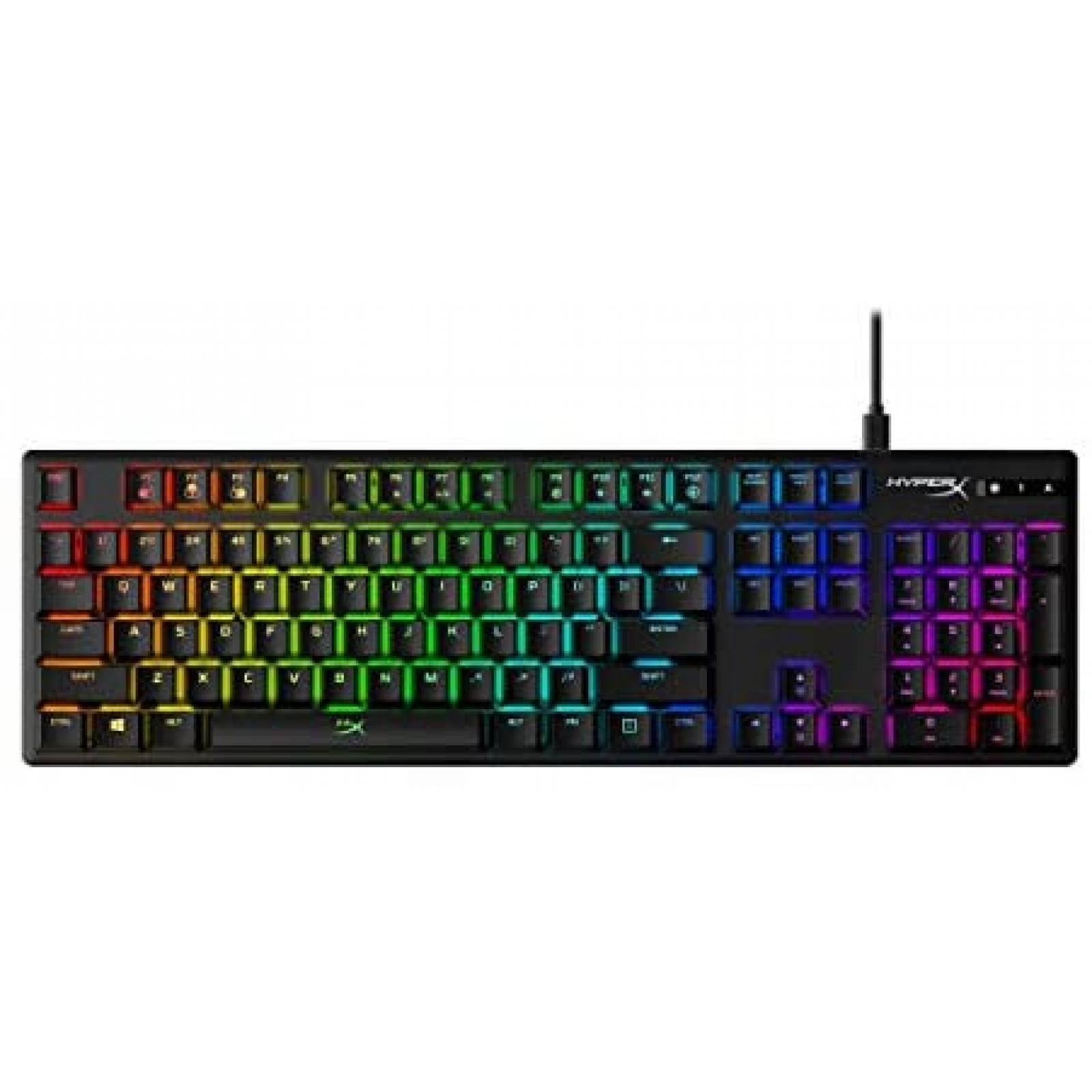 Teclado mecánico gamer HyperX HyperX Red RGB 104 teclas -neg