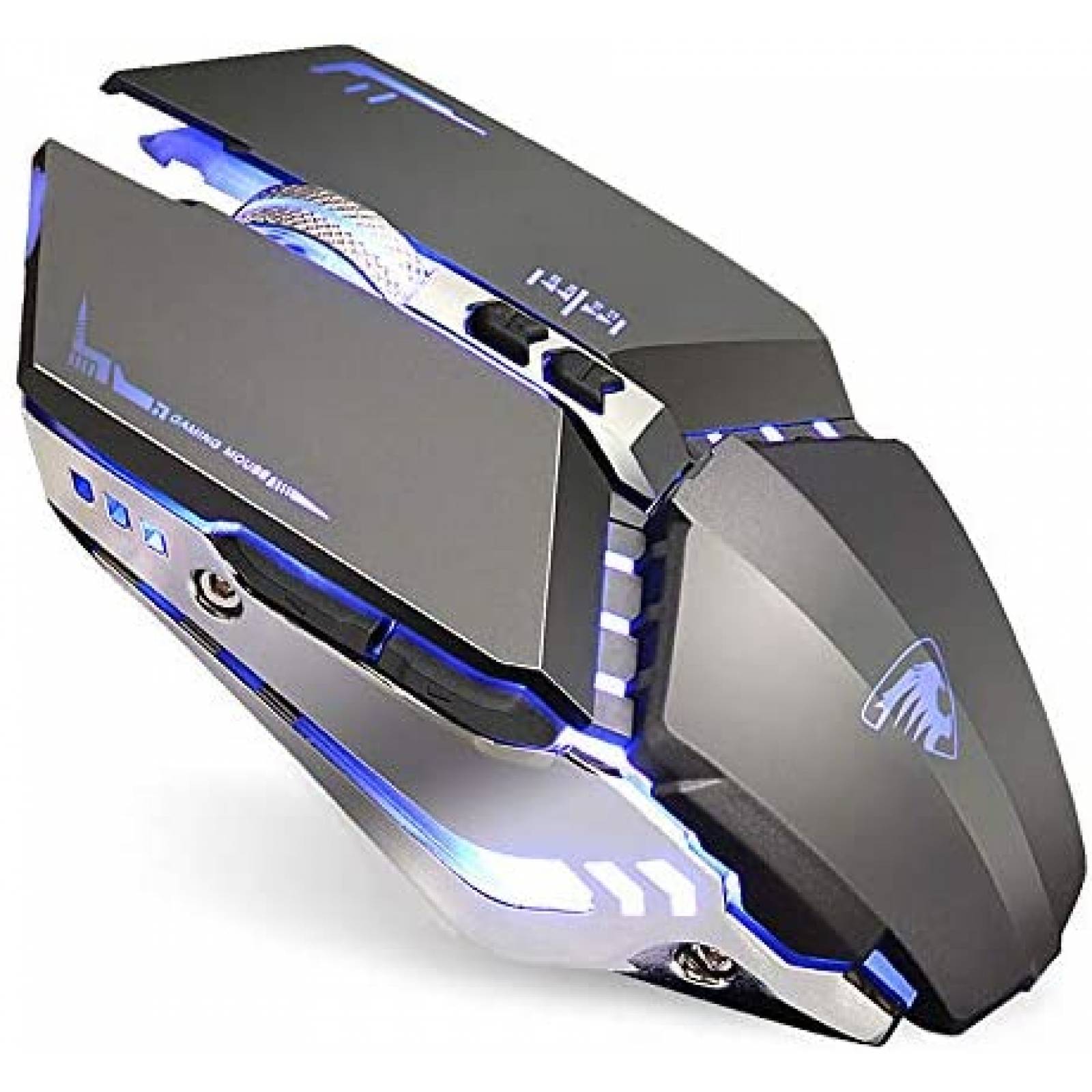 Mouse Gamer Tenmos T12 Inalámbrico Con Luz LED -gris 