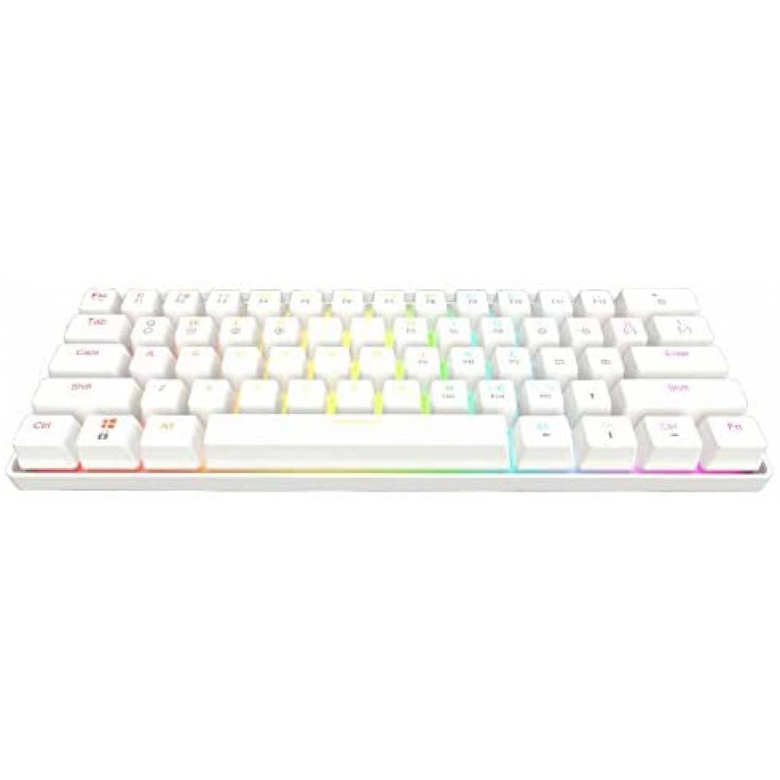 Teclado Gamer HK Gaming GK61 RGB Gateron Optical Yellow 