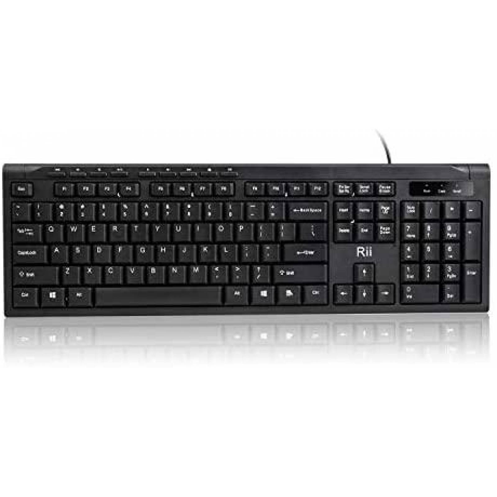 Teclado Rii RK907 Compacto USB Win10 104 Teclas Mac o PC