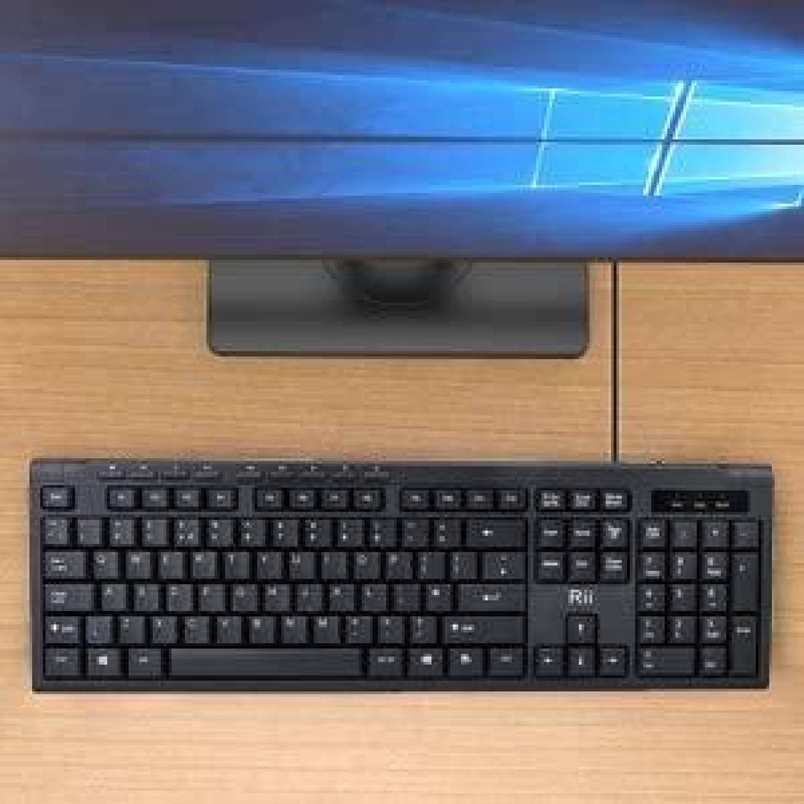 Teclado Rii RK907 Compacto USB Win10 104 Teclas Mac o PC