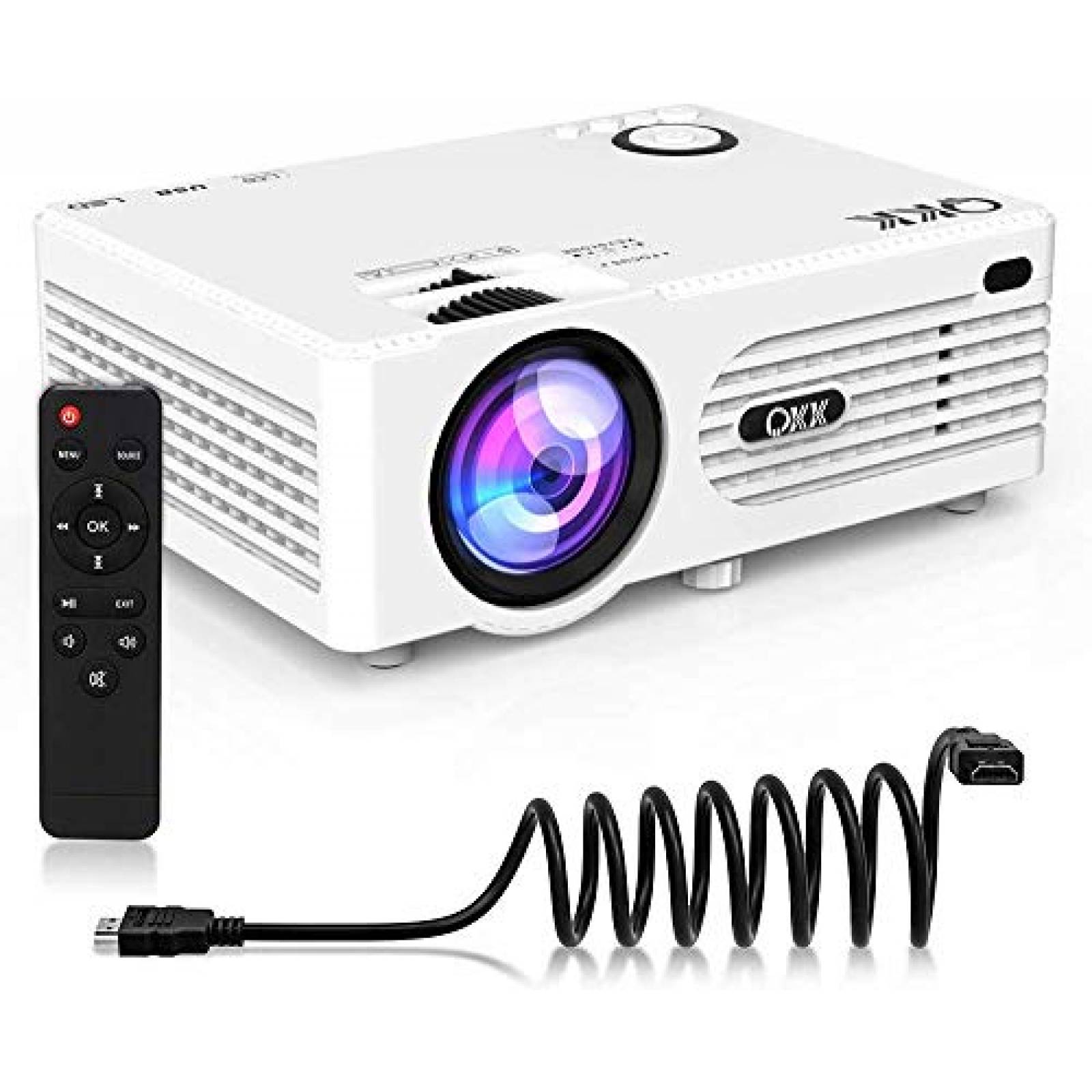 Mini proyector Projector 170" PS4, HDMI, VGA, TF, AV and USB 
