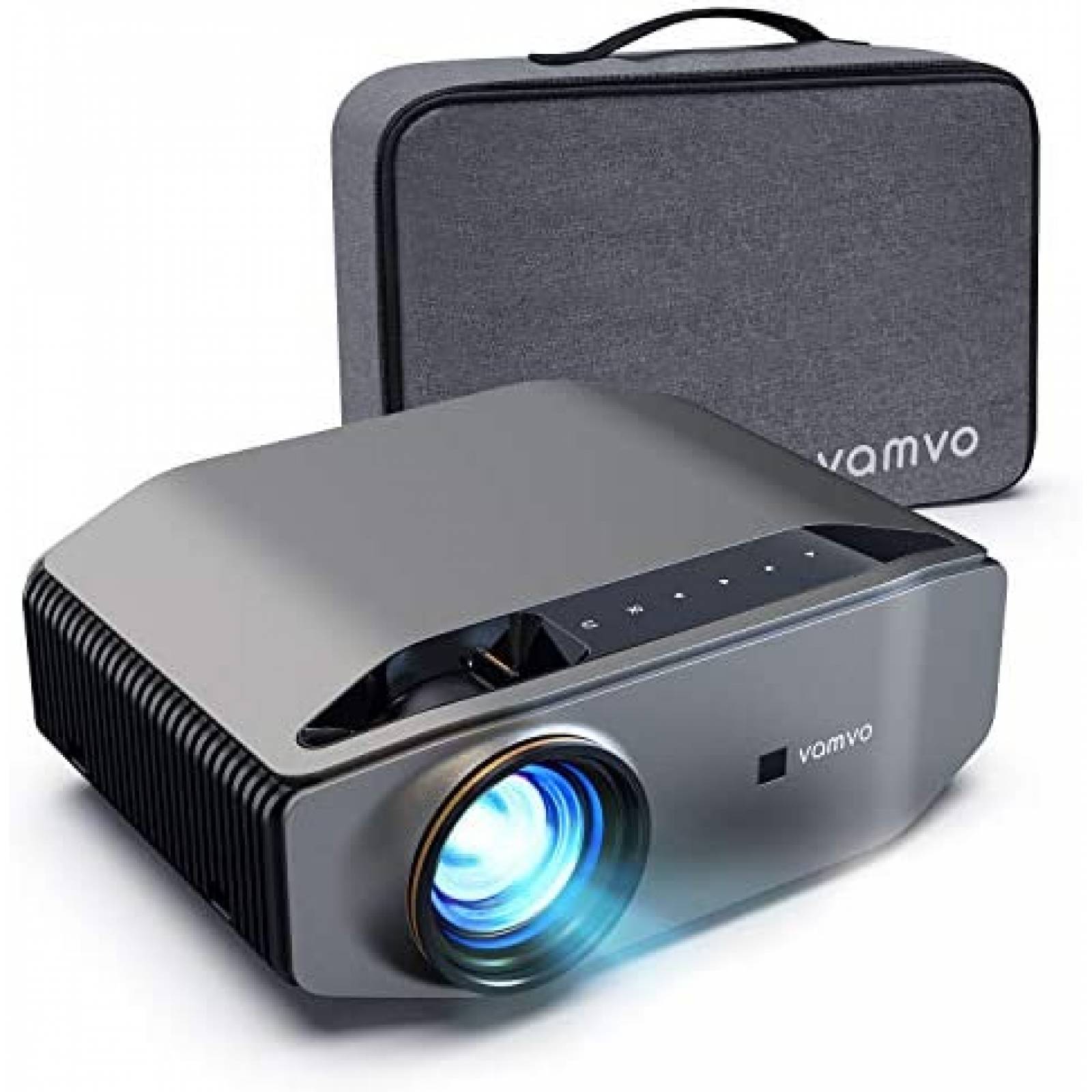 Proyector Portátil Vamvo L6200 Full HD VGA USB HDMI -Negro 