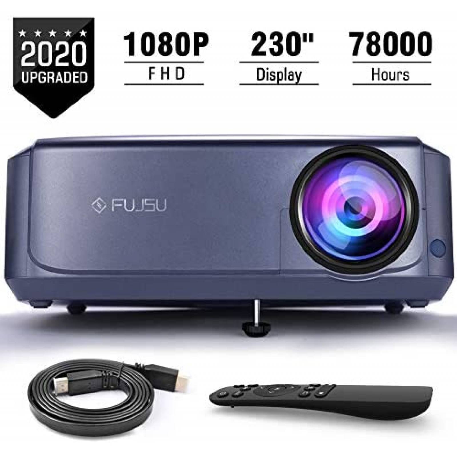 Proyector FUJSU 1080P Full HD HDMI PS4 USB Imagen 32-200'' 