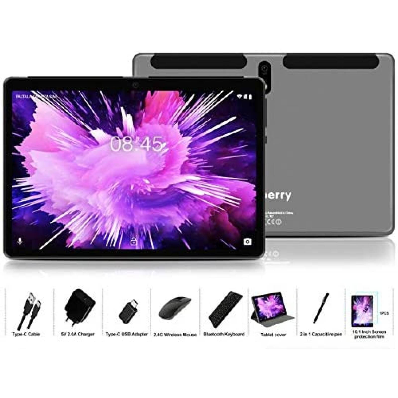 Tablet MEBERRY 10'' 4GB RAM Bluetooth WiFi Android 10 -Gris