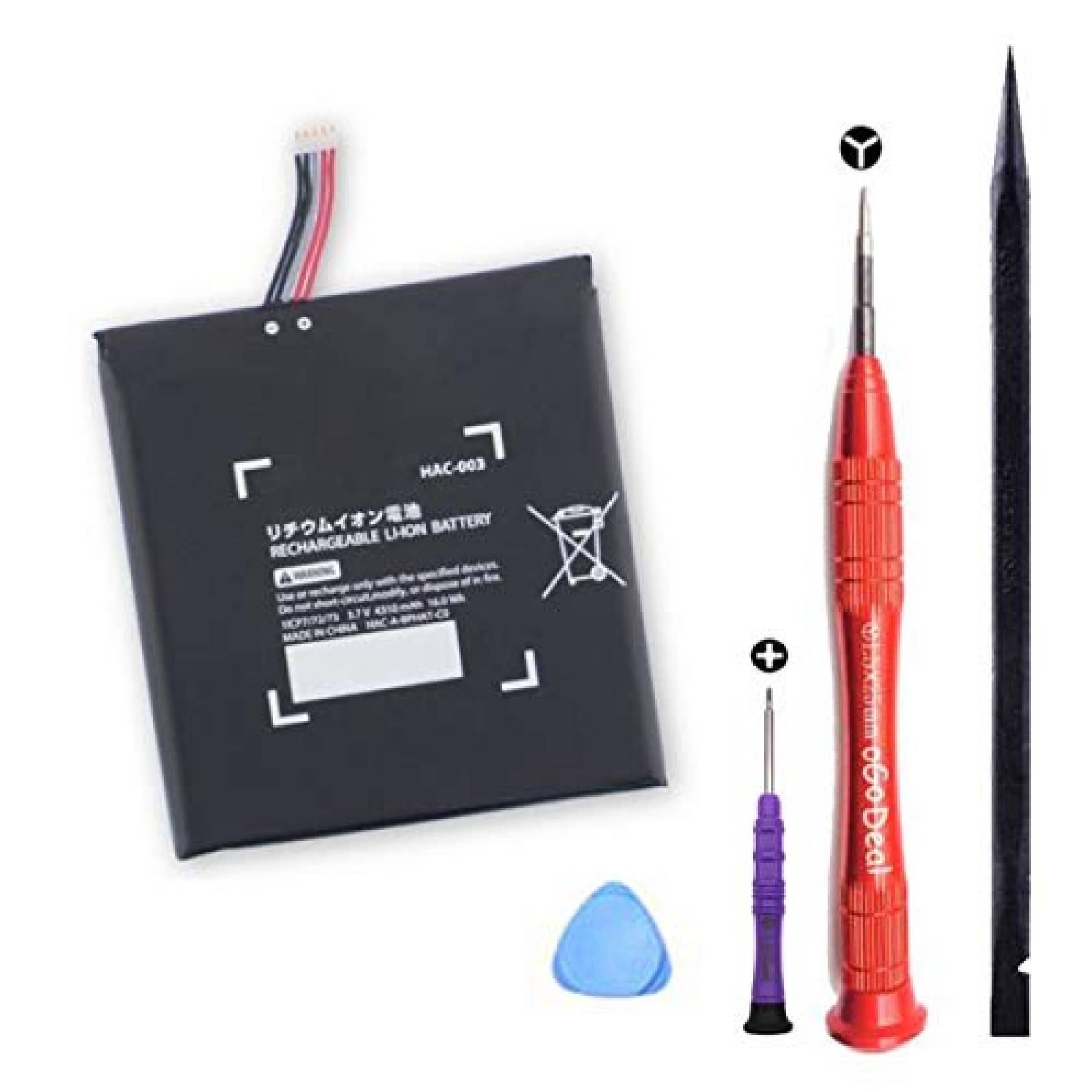 Batería repuesto oGoDeal p/Nintendo Switch+ kit herramientas 