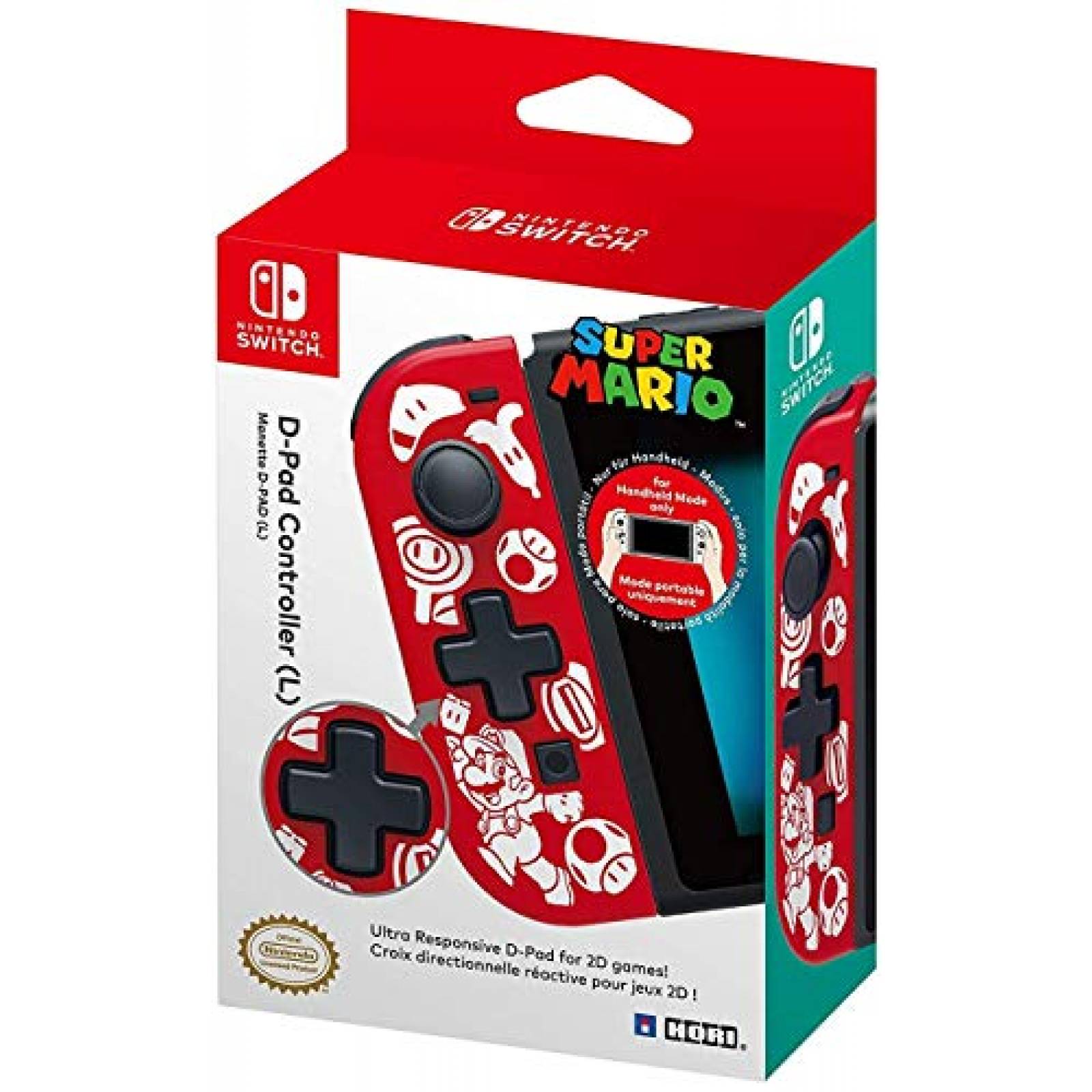 Control de Consola HORI Nintendo Switch D-Pad -Rojo 