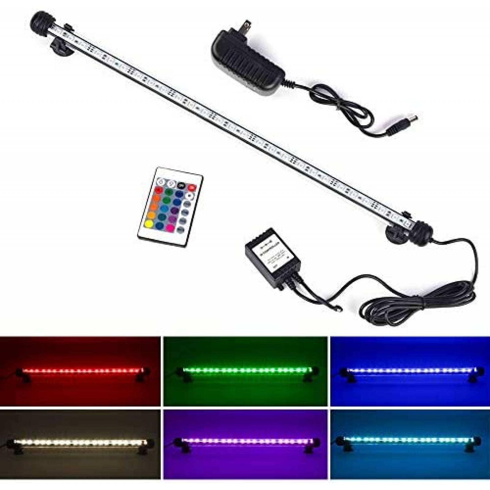 Luces para Acuario S SMIFUL 19'' LED 27 Colores RGB -Negro 